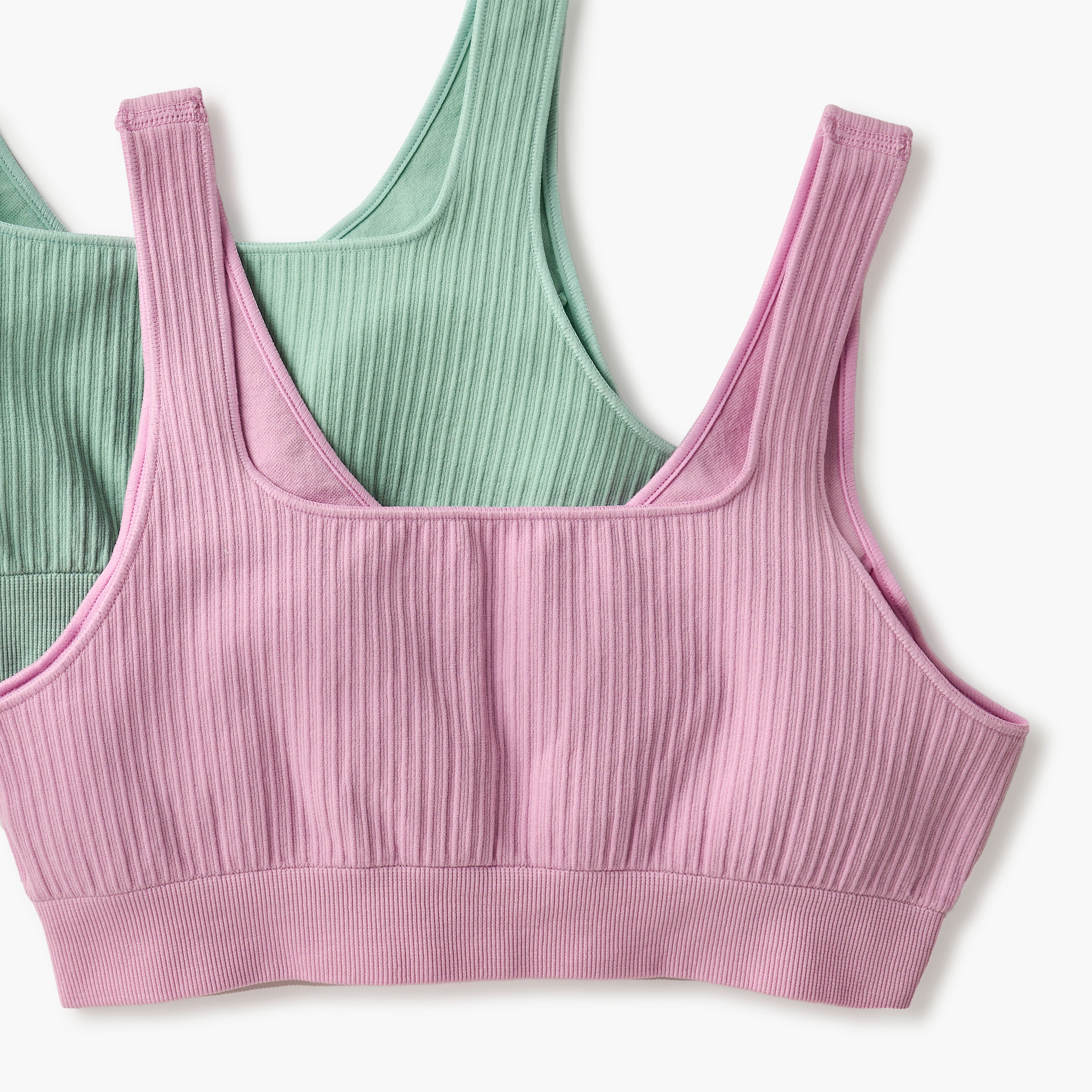Juniors Ribbed Training Bra - Set of 2-girls-clothing-innerwear-bras-image-5