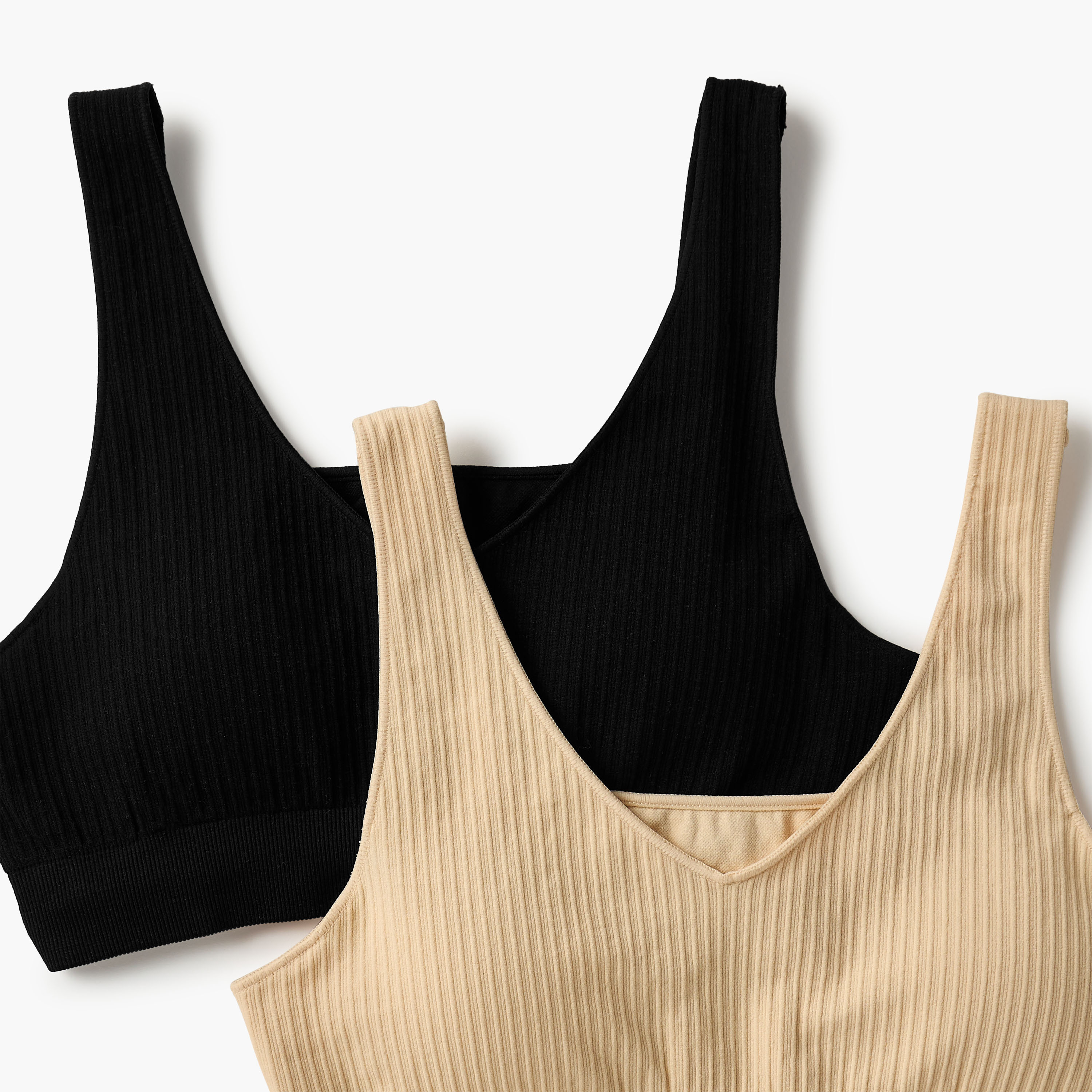 Juniors Ribbed Training Bra - Set of 2-girls-clothing-innerwear-bras-image-4