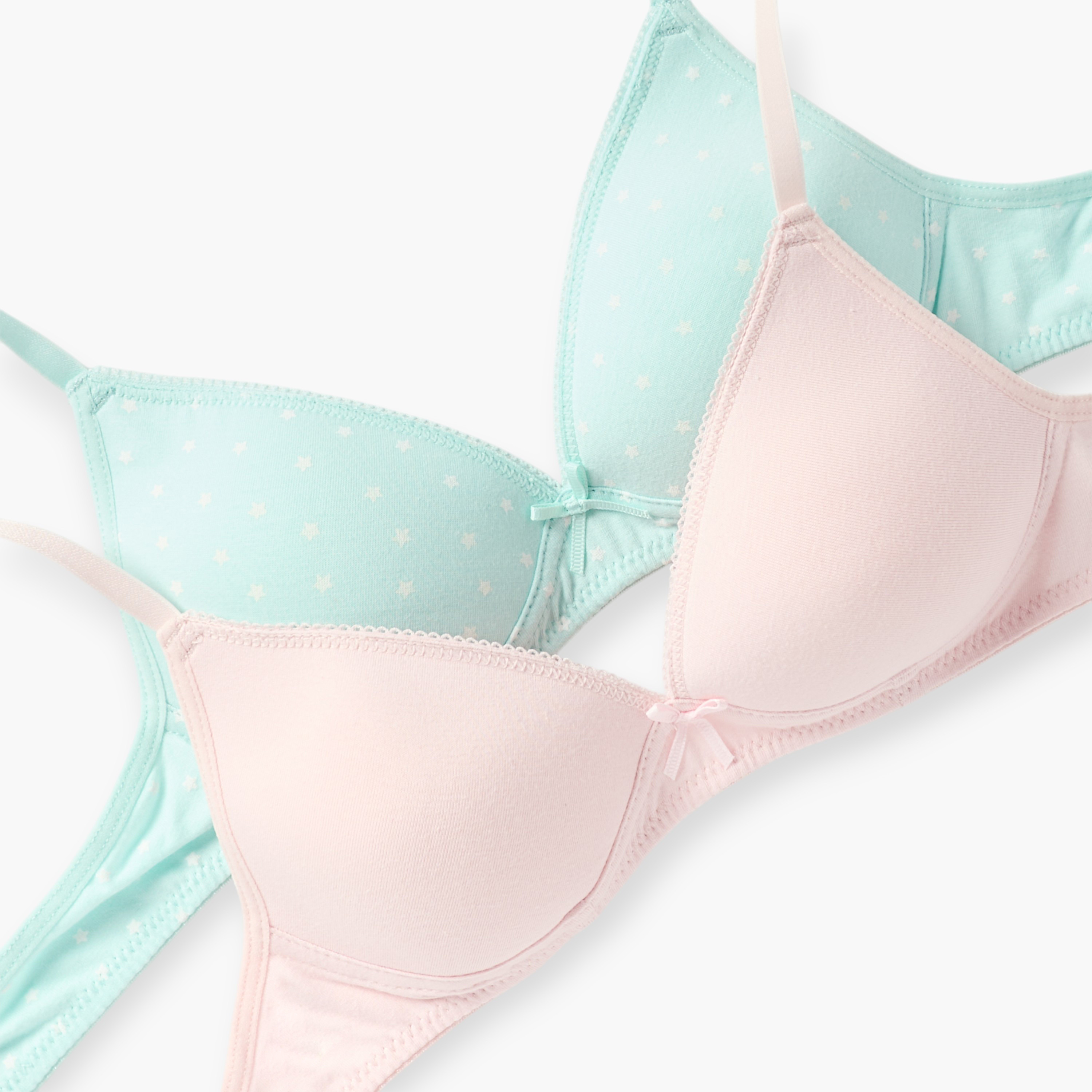 Juniors Assorted Teen Bra with Adjustable Straps and Bow Detail - Set of 2-girls-clothing-innerwear-bras-image-4