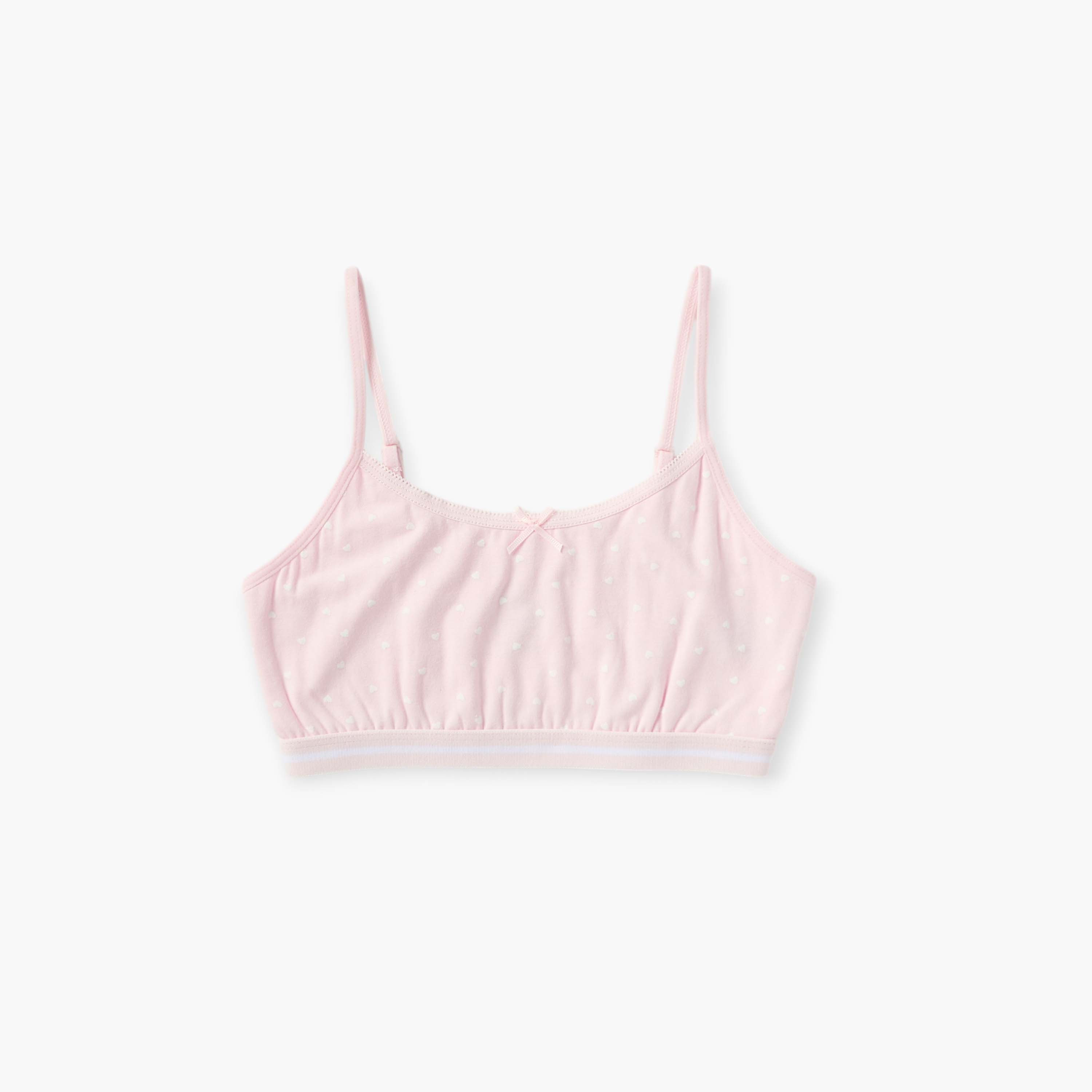 Juniors Printed Bra with Adjustable Strap and Bow Detail - Set of 2-girls-clothing-innerwear-bras-image-2