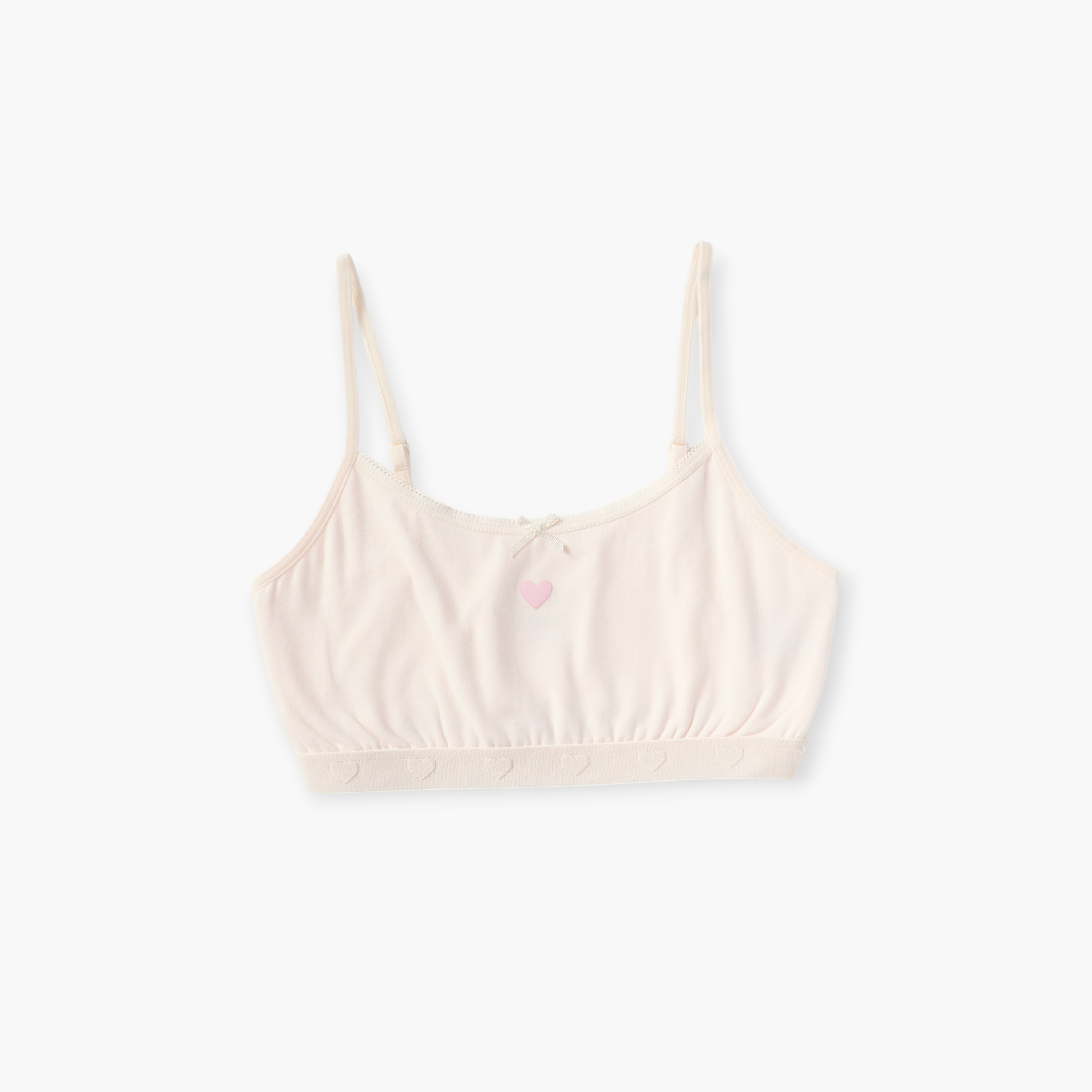 Juniors Printed Bra with Adjustable Strap and Bow Detail - Set of 2-girls-clothing-innerwear-bras-image-3