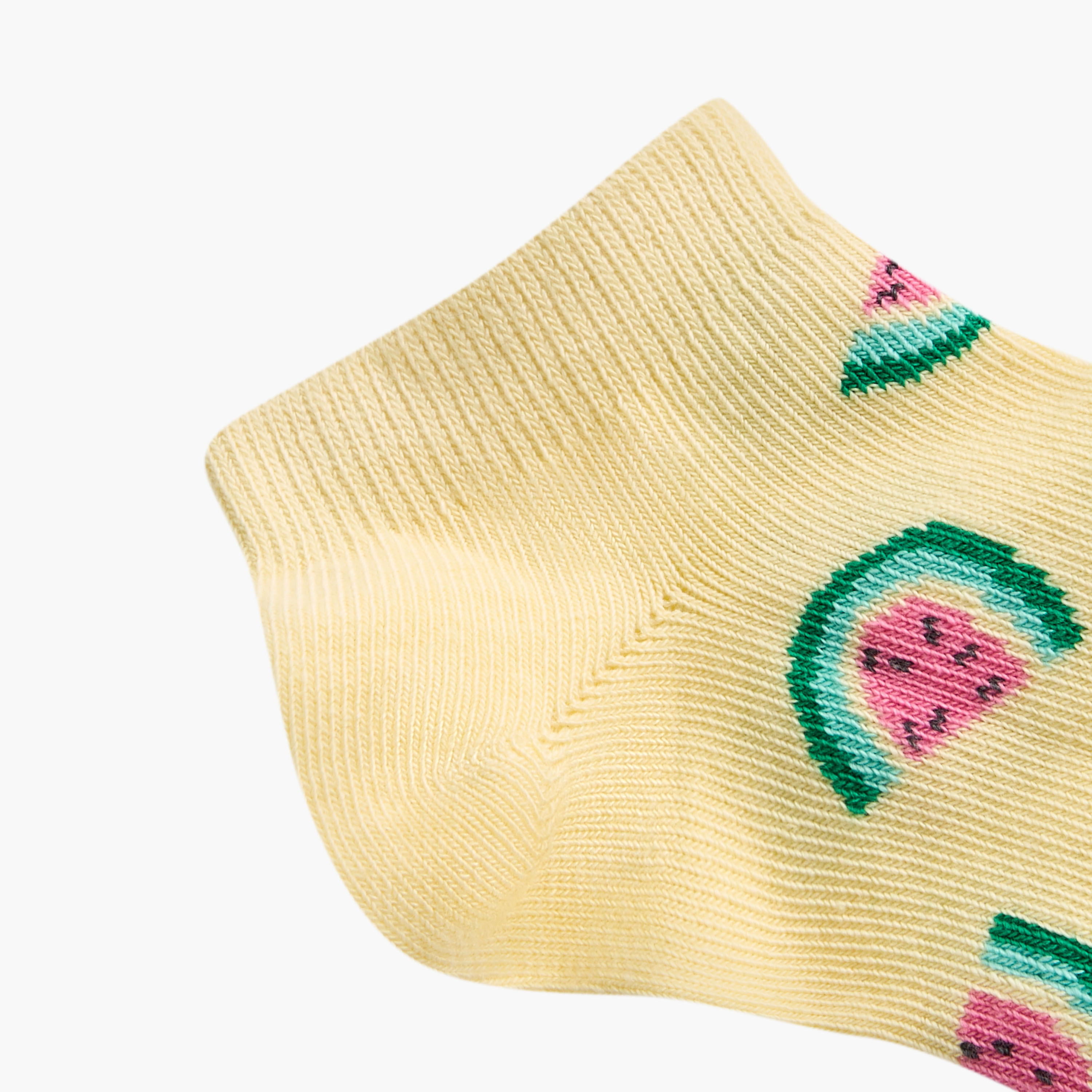 Juniors Fruit Print Ankle Length Socks - Set of 3-girls-accessories-socks-image-3