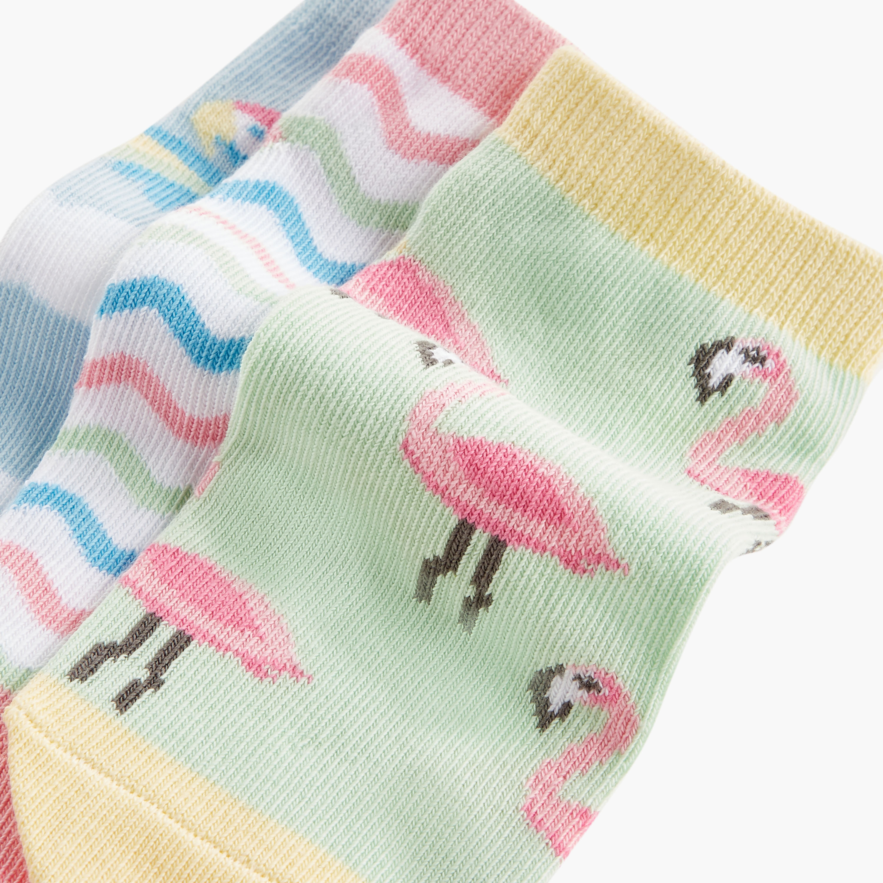 Juniors Printed Ankle Length Socks - Set of 3-girls-accessories-socks-image-4