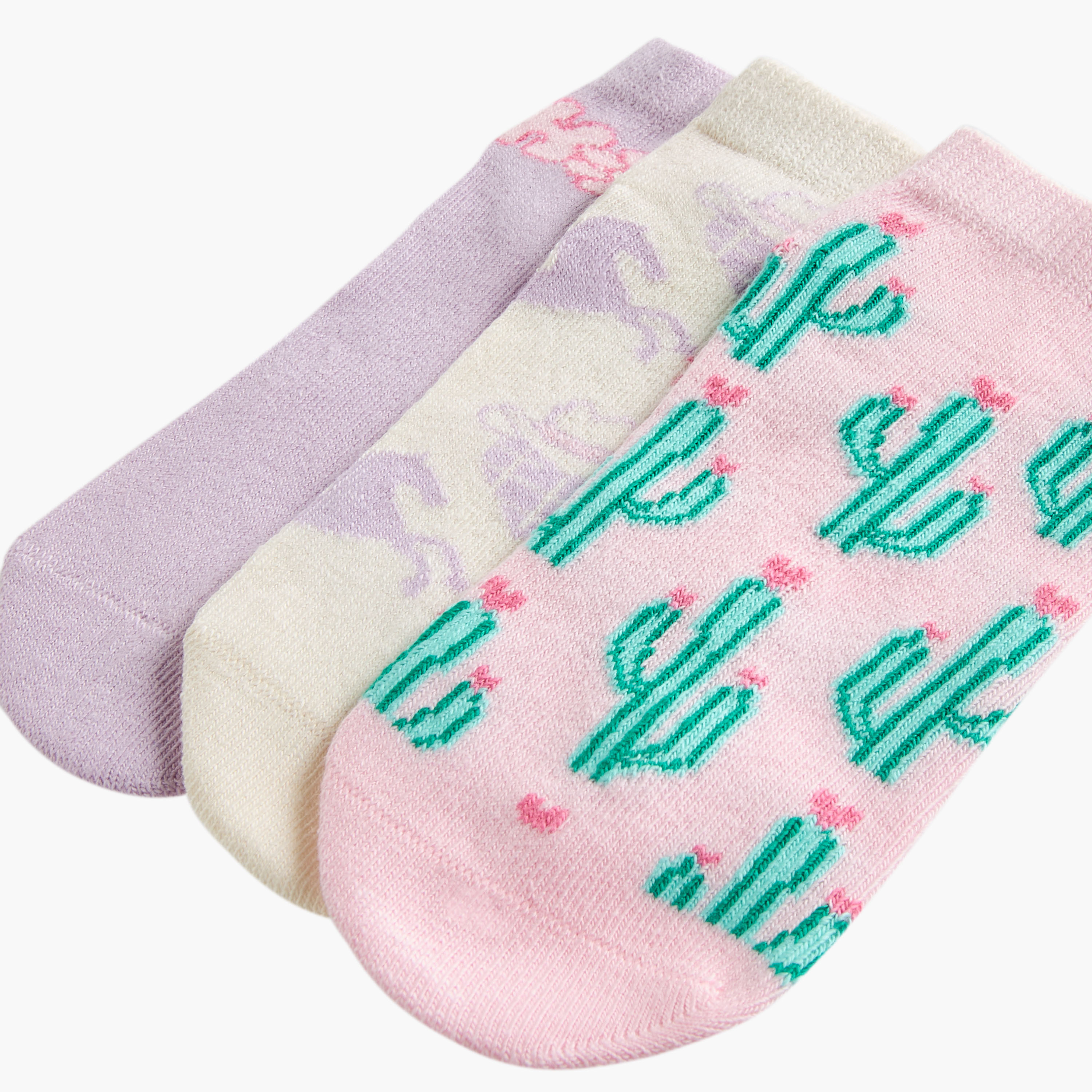 Juniors Printed Ankle Length Socks - Set of 3-girls-accessories-socks-image-4