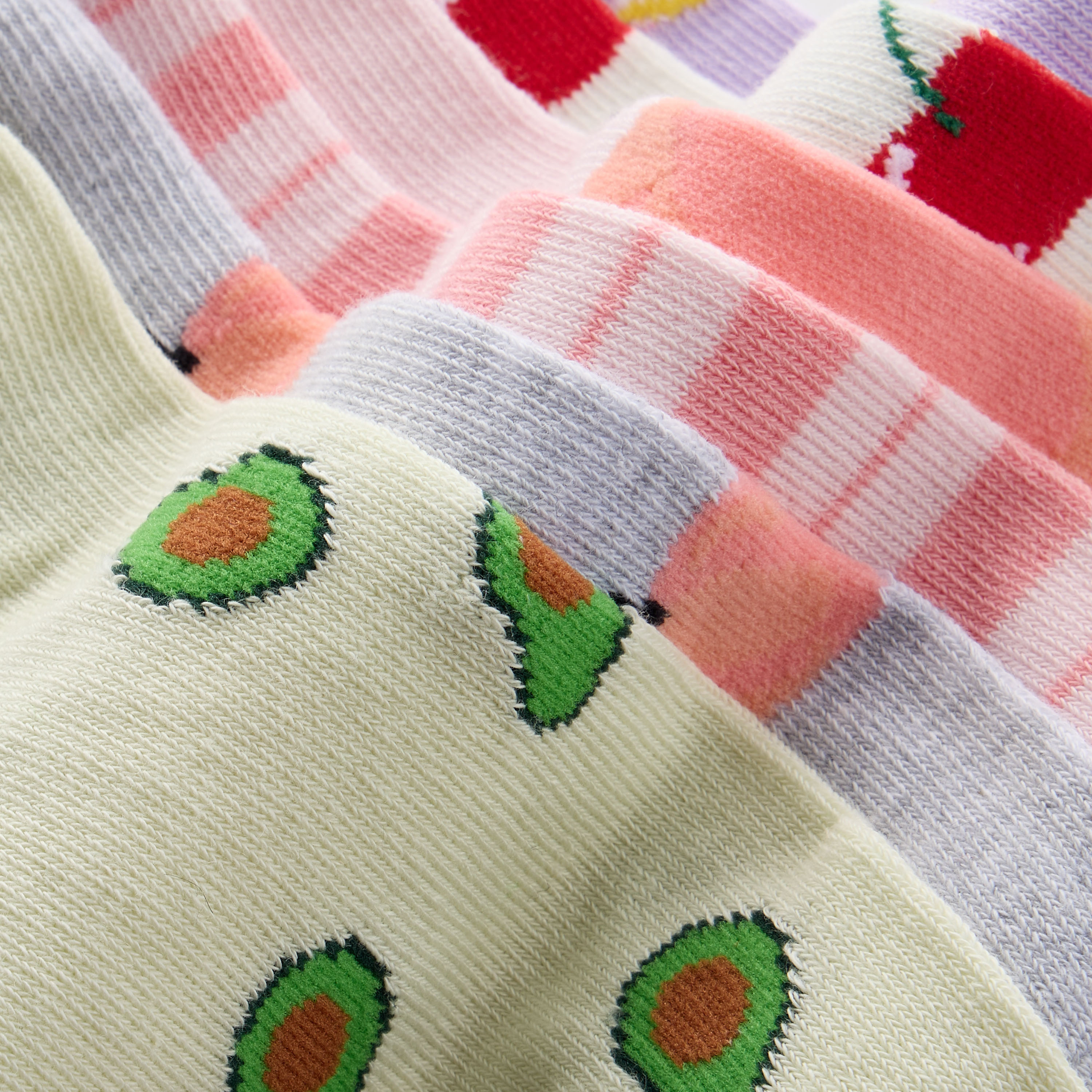Juniors Printed Ankle Length Socks - Set of 6-girls-accessories-socks-image-4