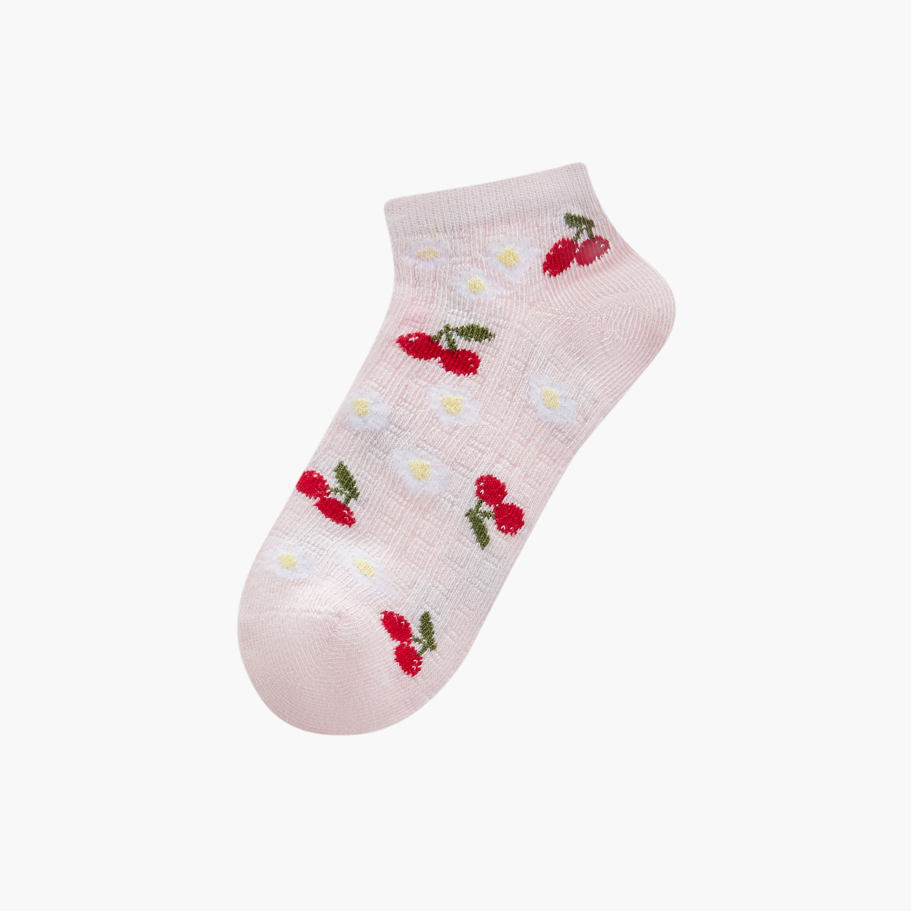 Juniors Fruit Print Ankle Length Socks - Set of 7-girls-accessories-socks-image-2