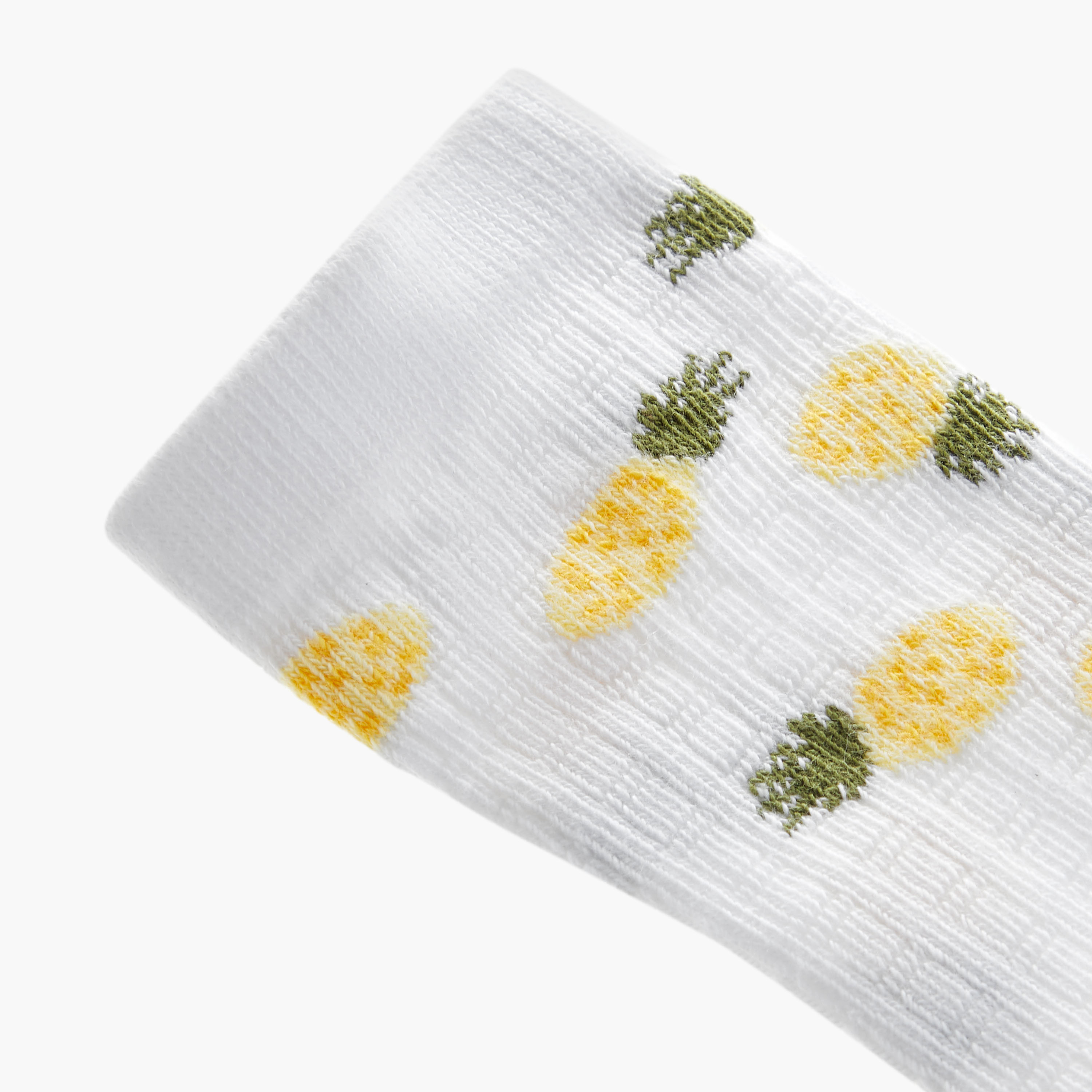 Juniors Fruit Print Ankle Length Socks - Set of 7-girls-accessories-socks-image-5