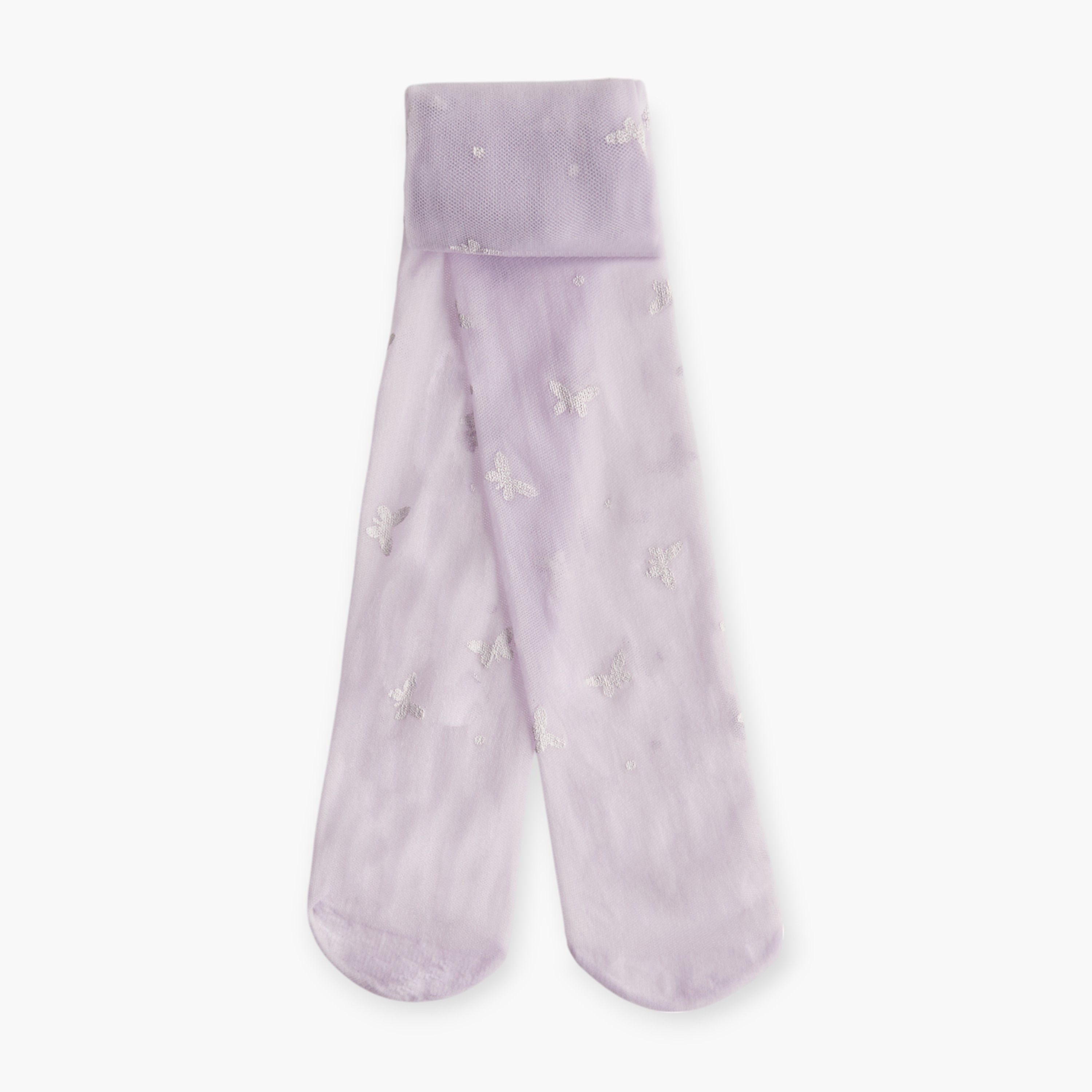 سروال تحتاني بتزيينات فراشة وحزام خصر مطاطي من جونيورز-girls-accessories-socks-image-3