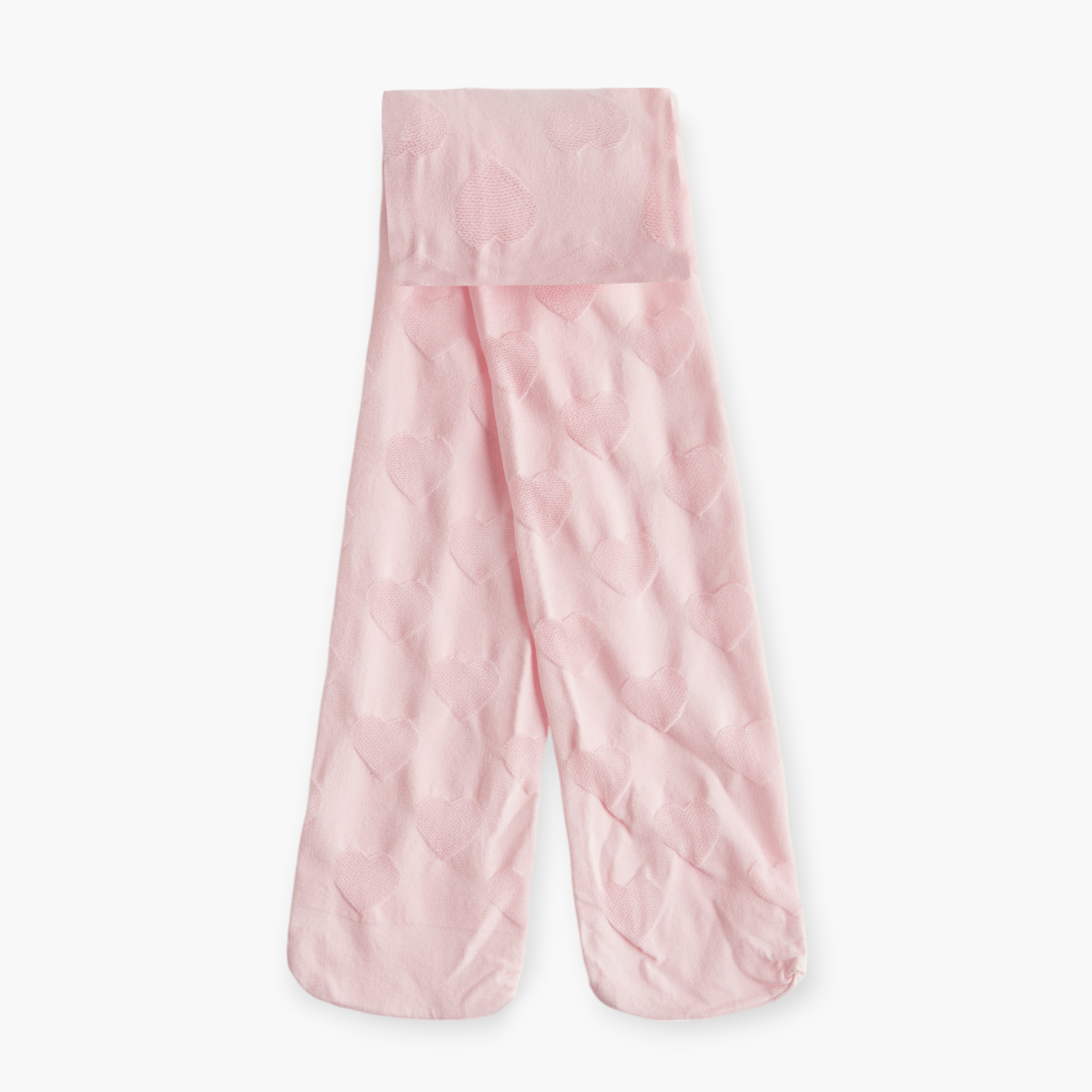 Juniors Heart Detail Tights with Elasticated Waistband-girls-accessories-socks-image-1