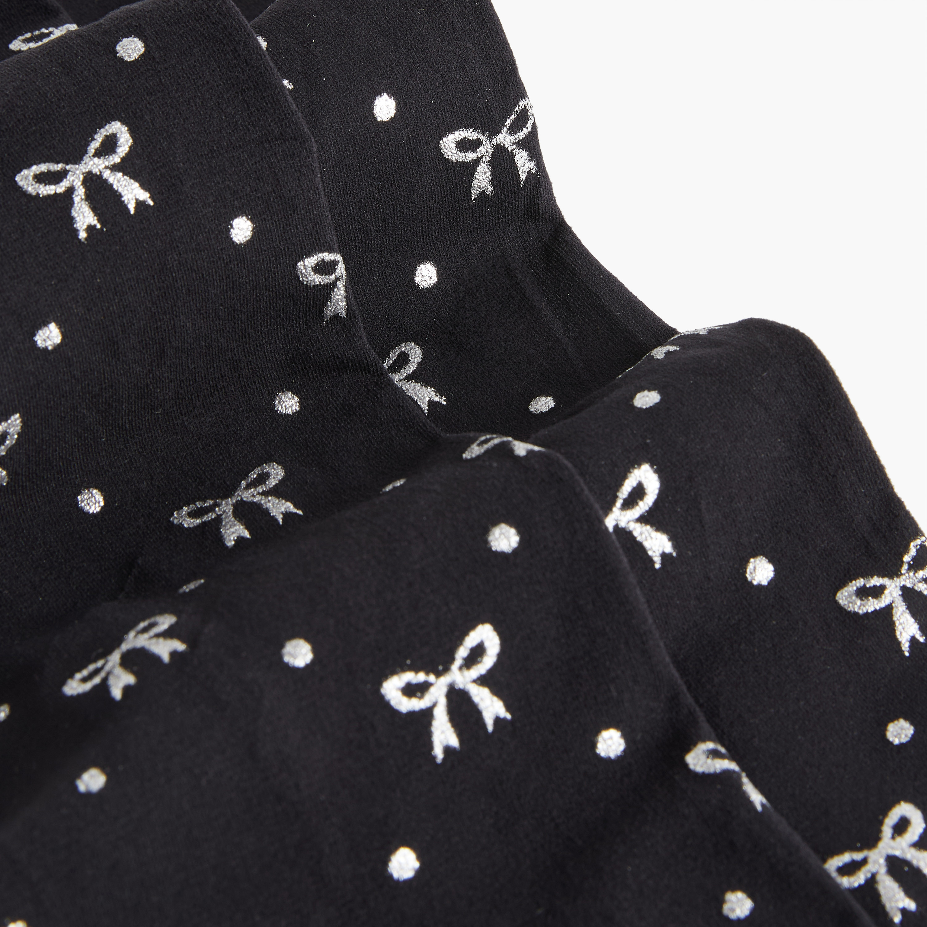 Juniors All-Over Bow Detail Tights with Elasticated Waistband-girls-accessories-socks-image-2
