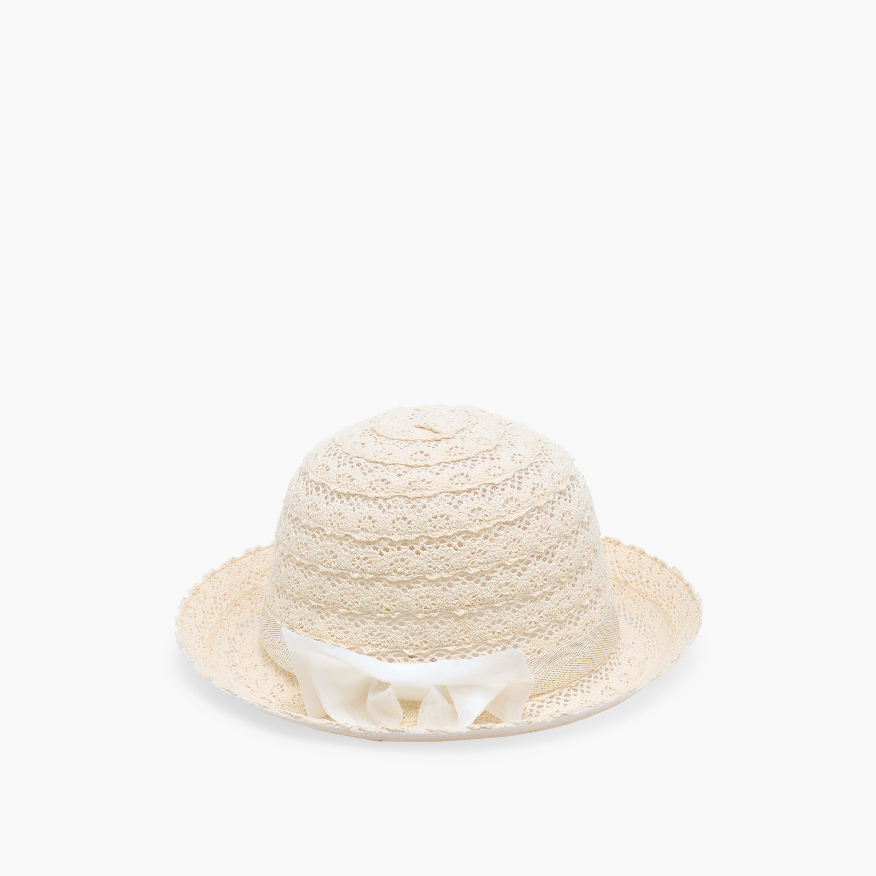 قبعة بارزة الملمس بتفاصيل حزام وفيونكة من جونيورز-girls-accessories-caps-image-5