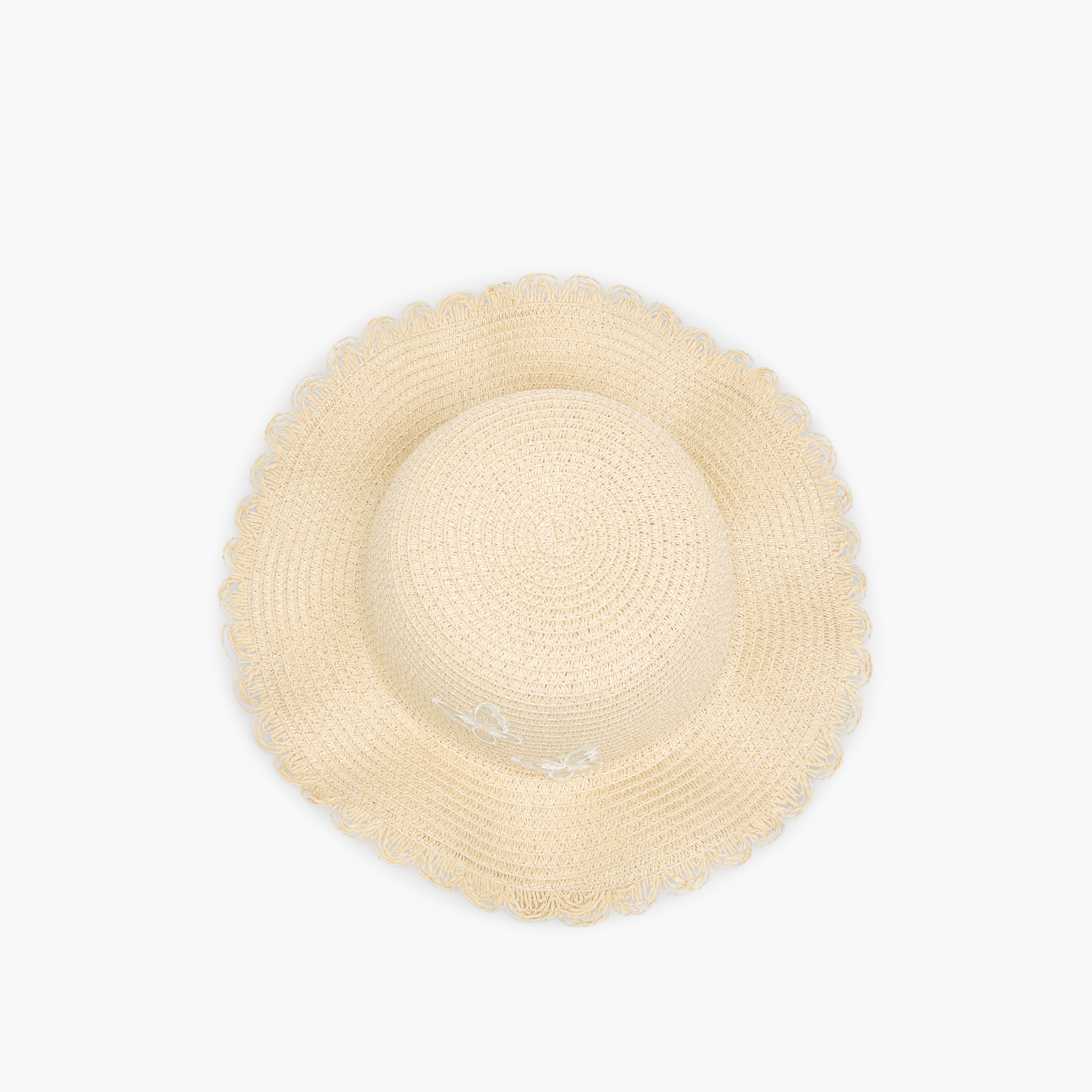 Juniors Textured Hat with Butterfly Applique-girls-accessories-caps-image-5