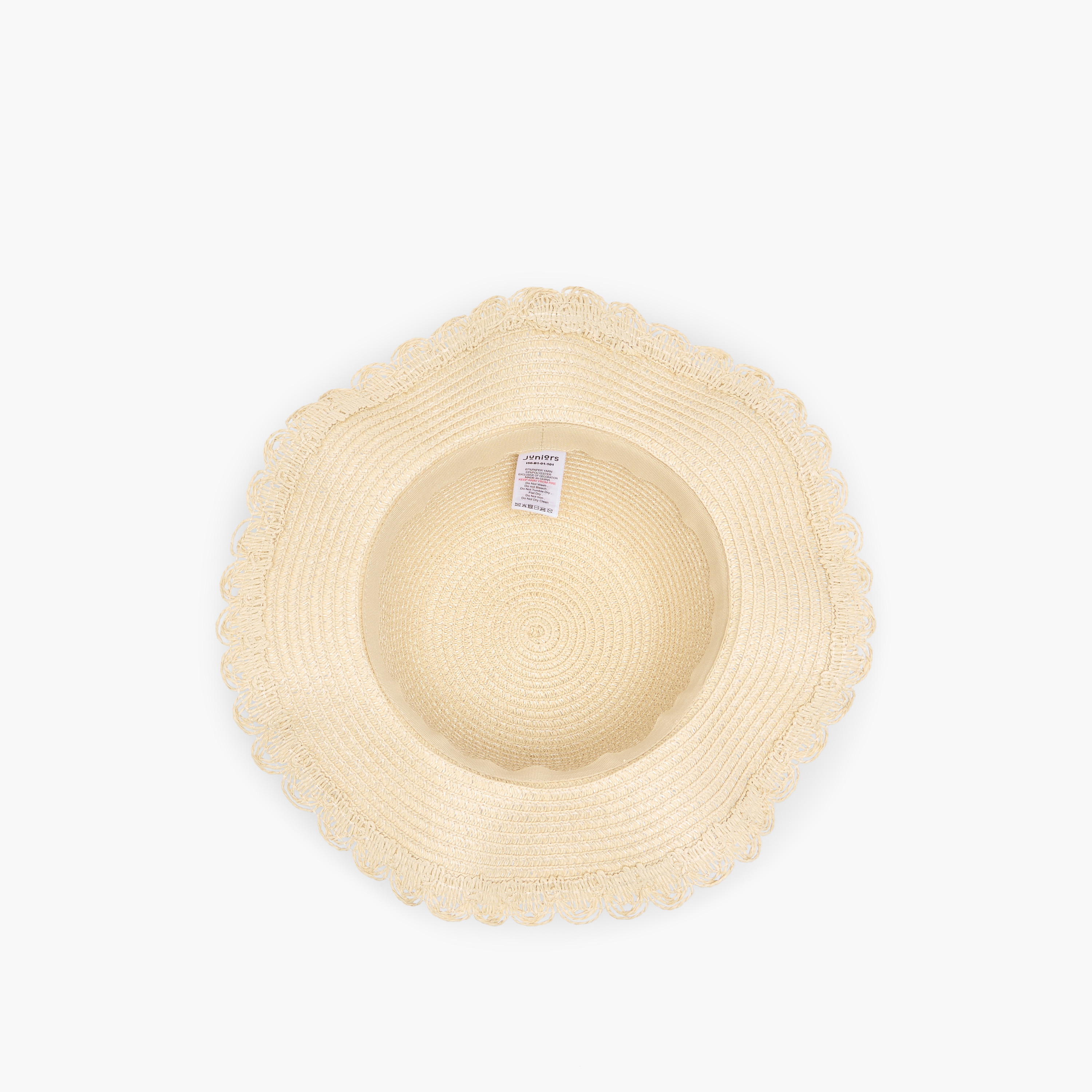 Juniors Textured Hat with Butterfly Applique-girls-accessories-caps-image-7