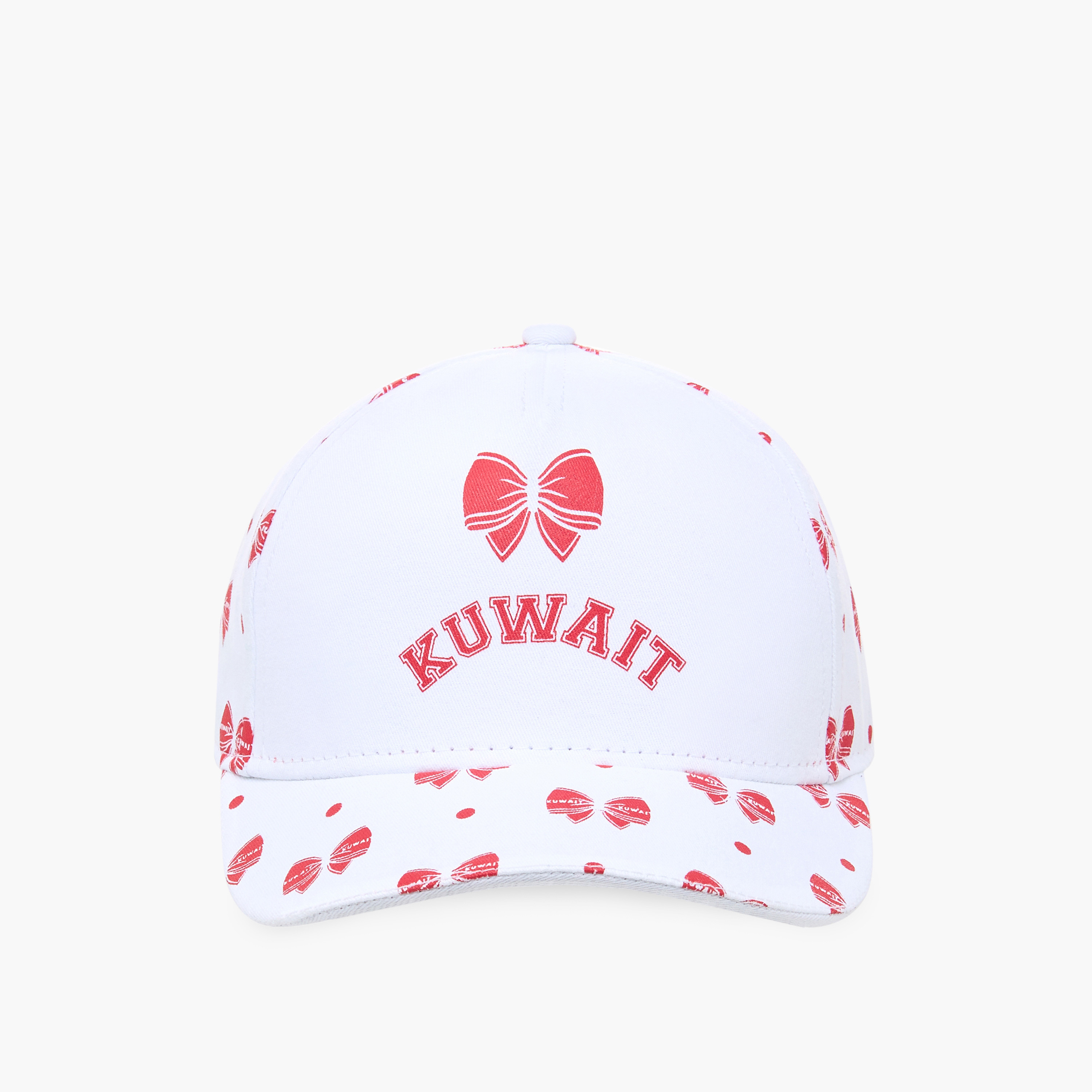 Juniors Kuwait National Day Print Cap with Hook and Loop Closure-girls-accessories-caps-image-1