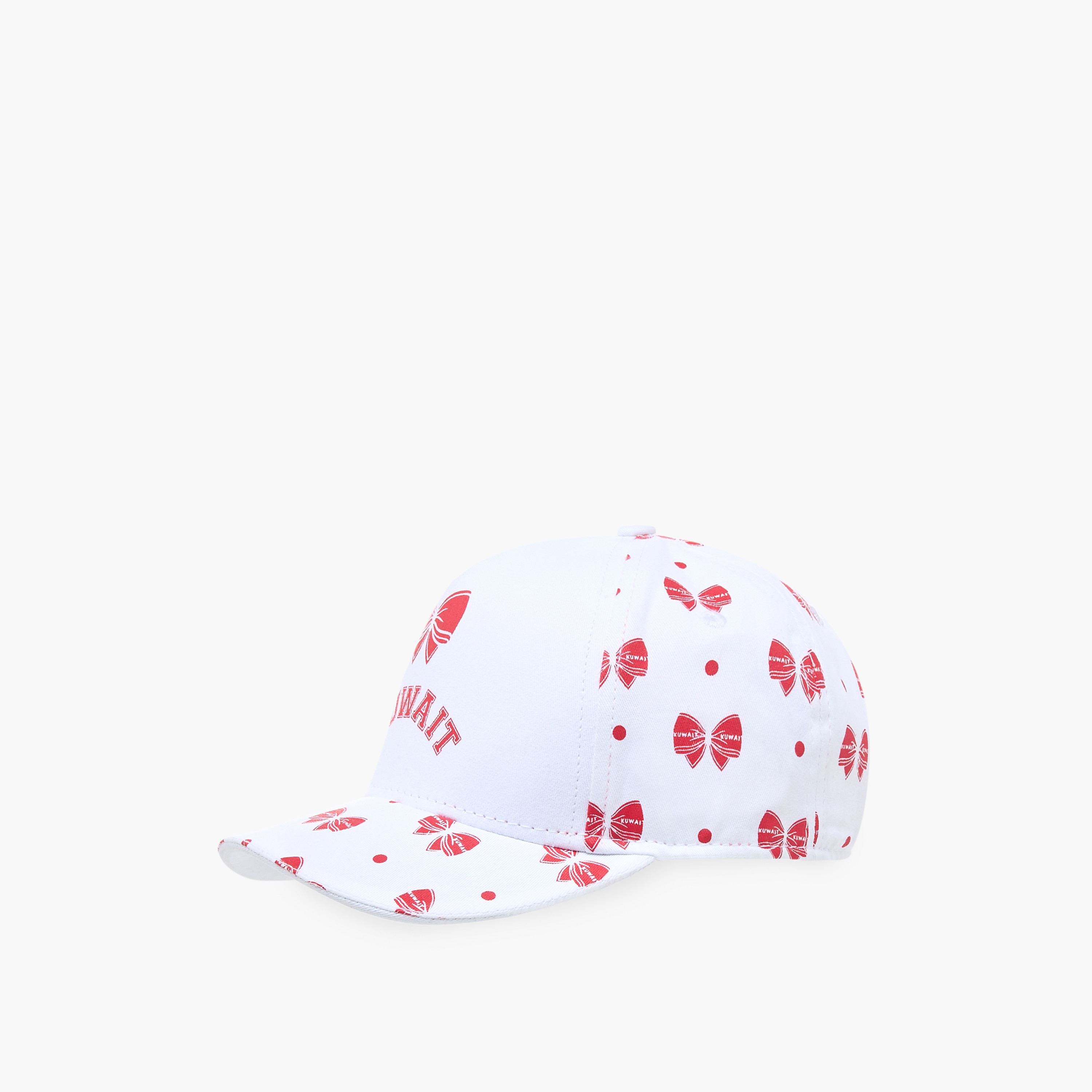 Juniors Kuwait National Day Print Cap with Hook and Loop Closure-girls-accessories-caps-image-2