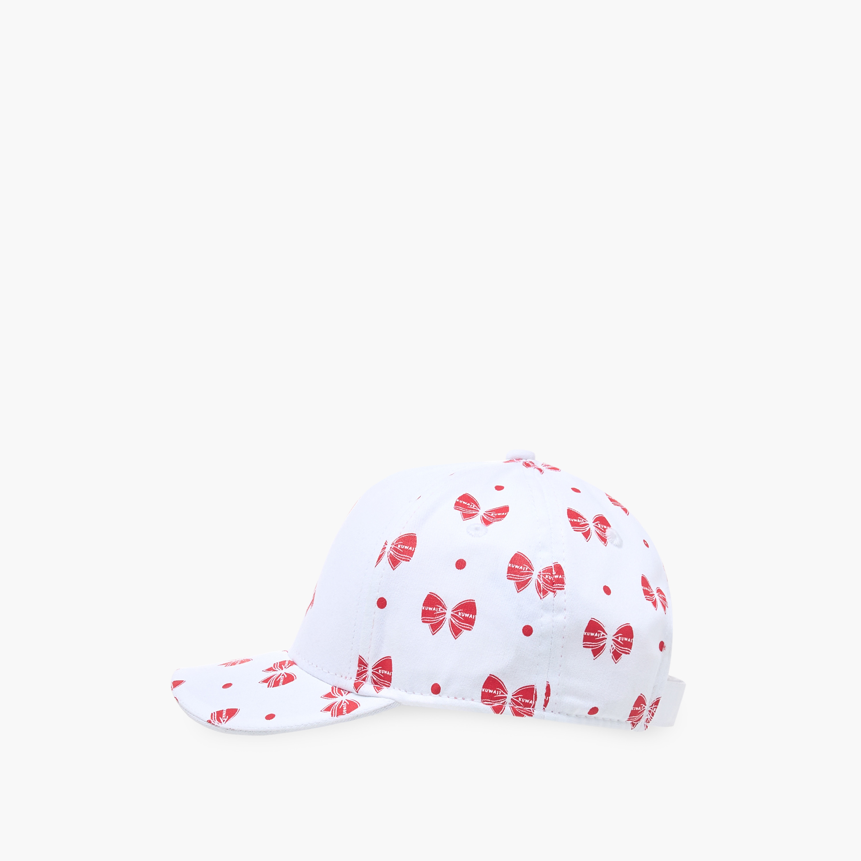 Juniors Kuwait National Day Print Cap with Hook and Loop Closure-girls-accessories-caps-image-3