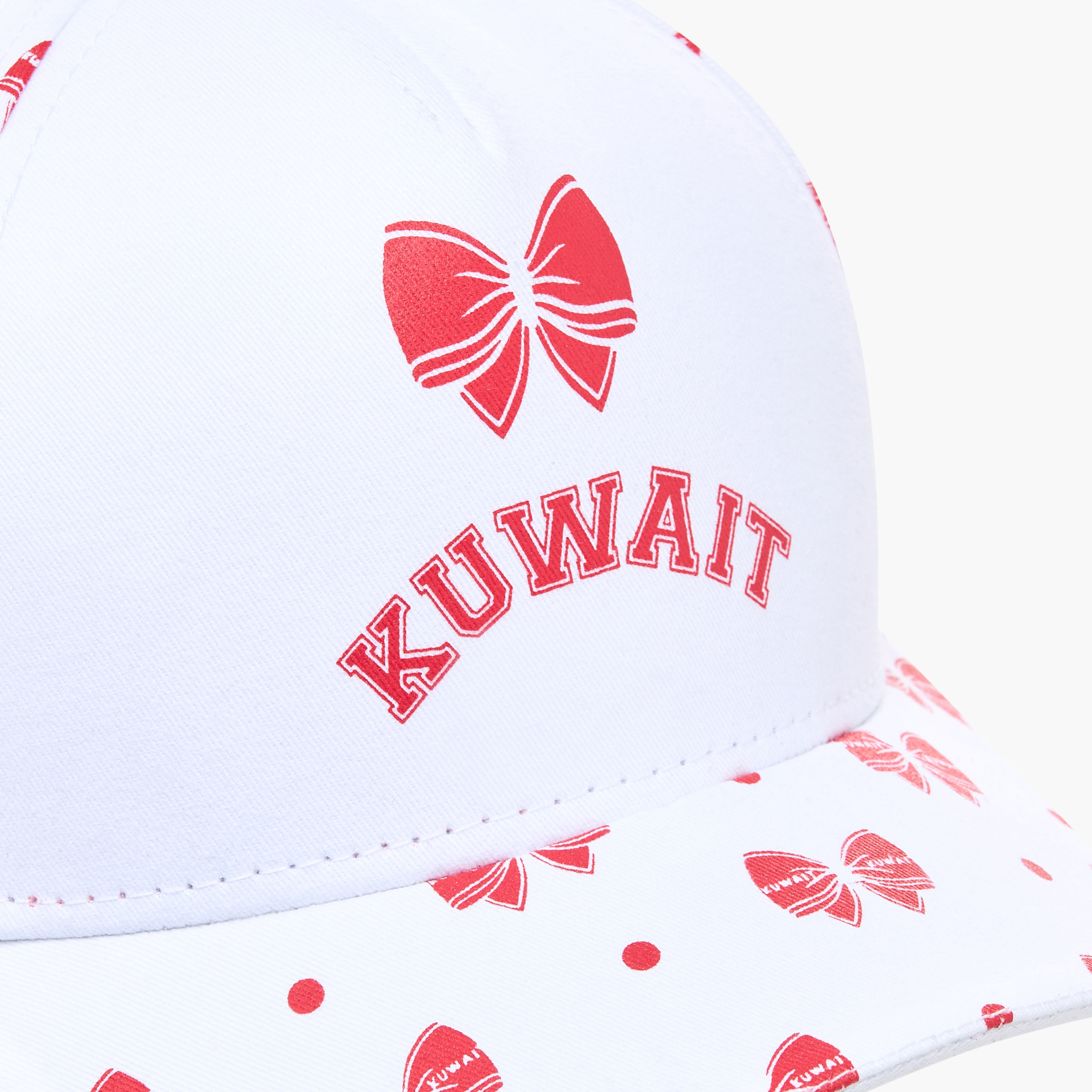 Juniors Kuwait National Day Print Cap with Hook and Loop Closure-girls-accessories-caps-image-5