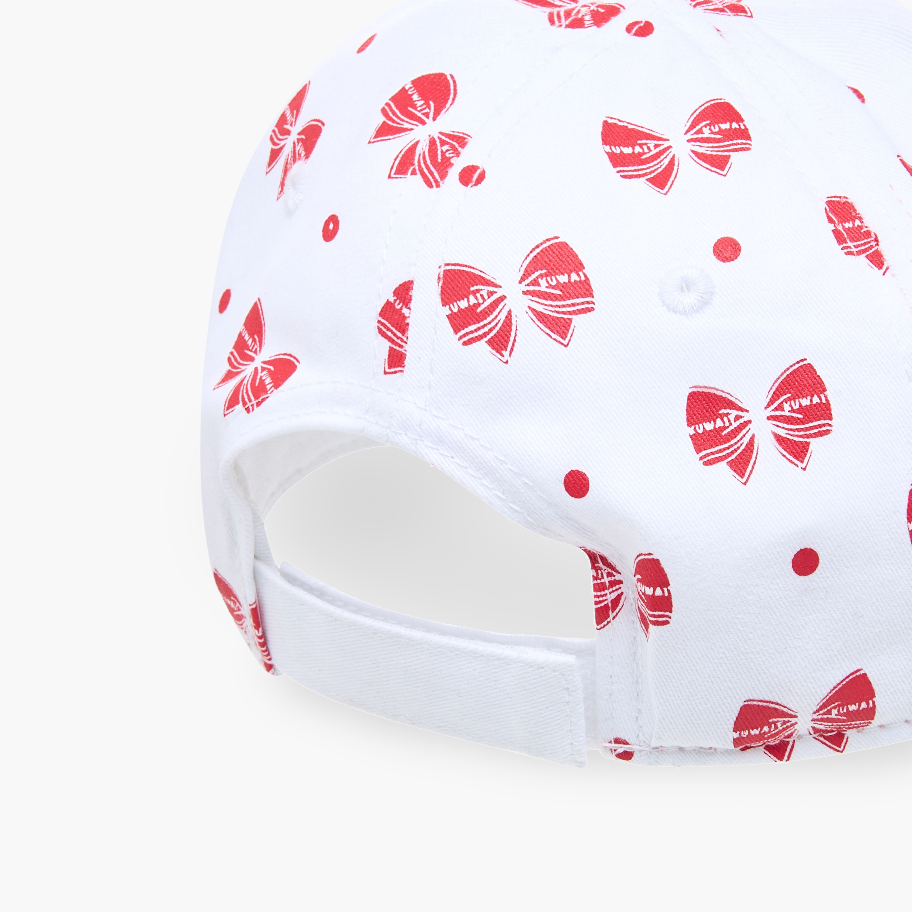 Juniors Kuwait National Day Print Cap with Hook and Loop Closure-girls-accessories-caps-image-6