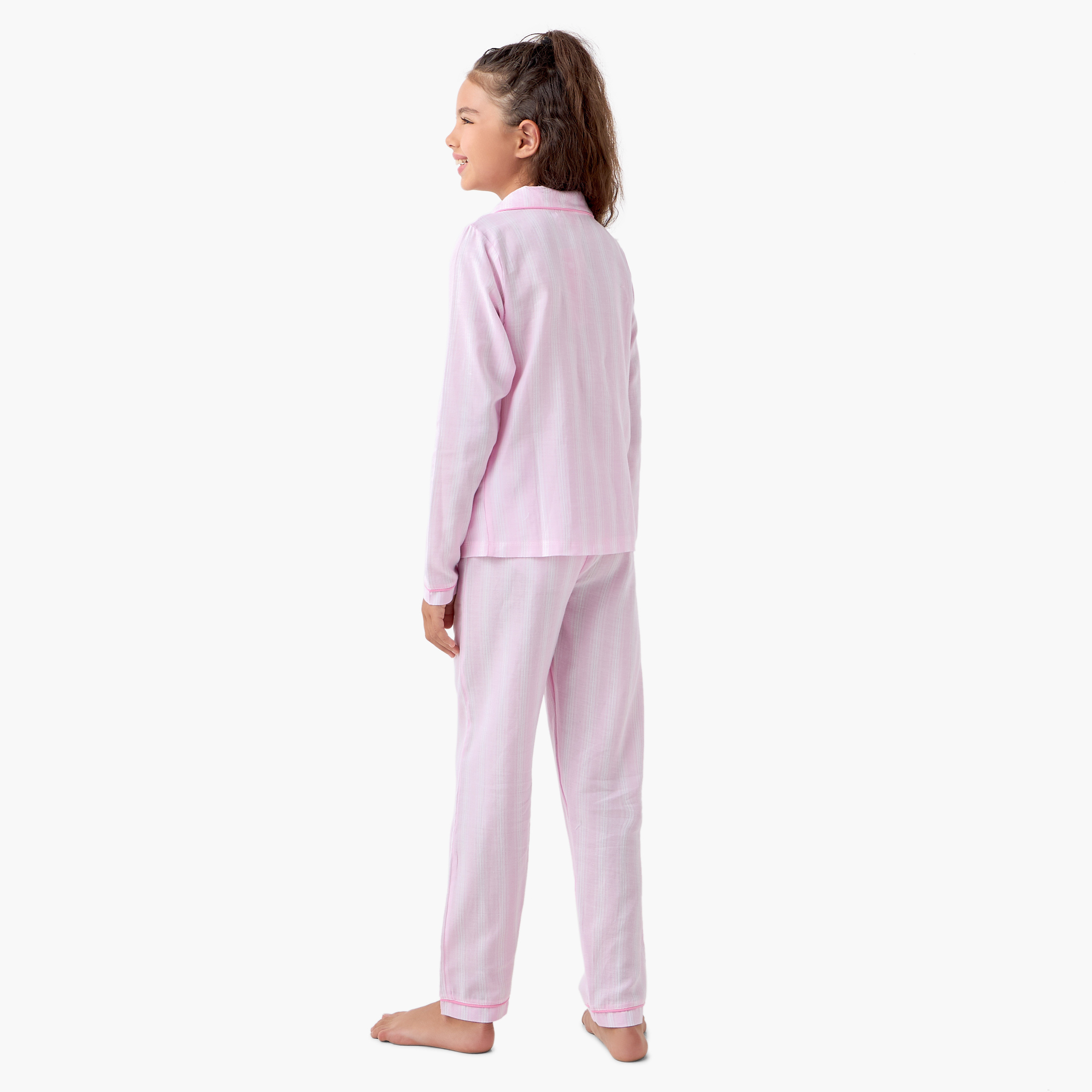 Barbie Print Shirt and Pyjama Set-girls-clothing-nightwear-image-4