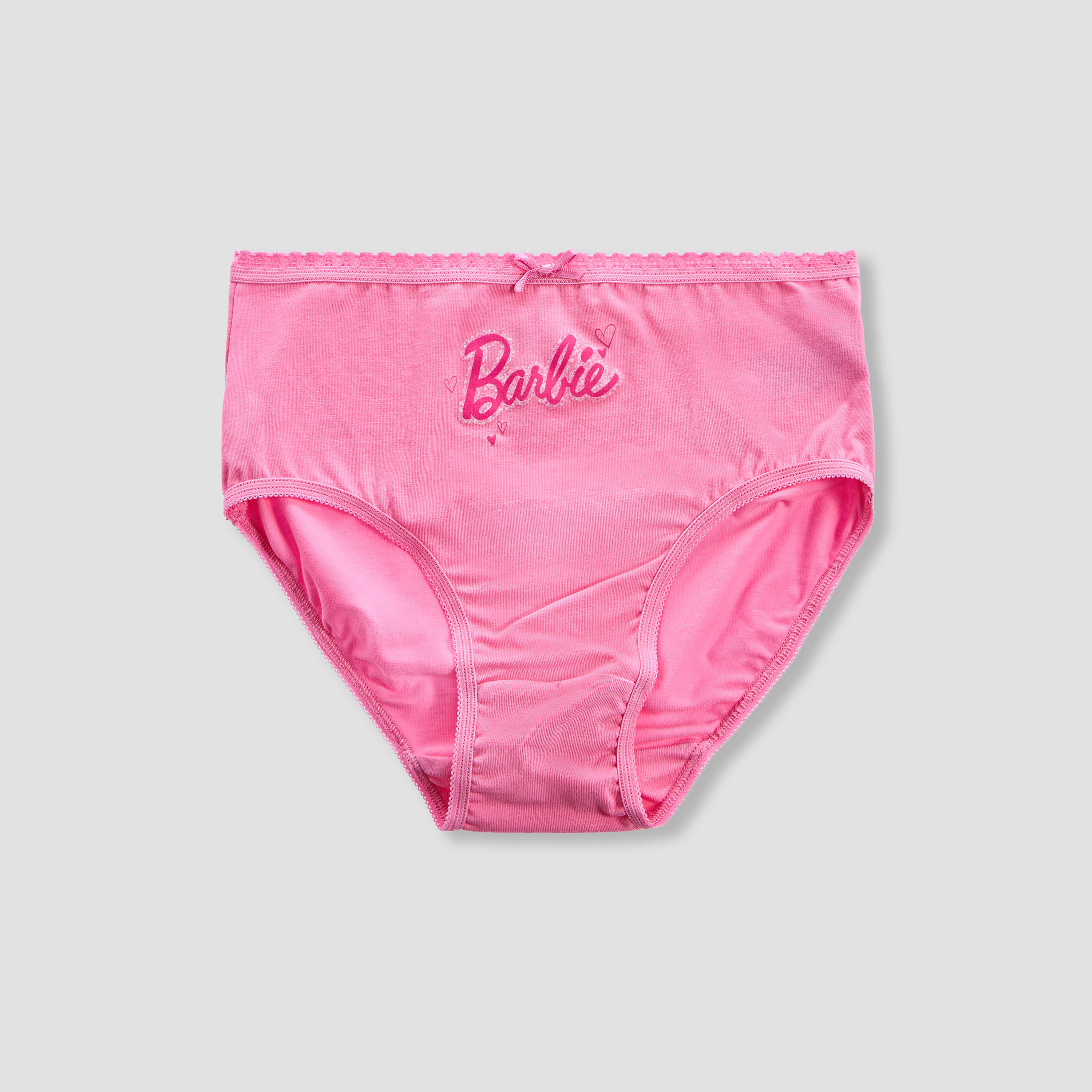 Girls Briefs with Barbie Print - Cotton - Set of 3-girls-clothing-innerwear-panties-image-4
