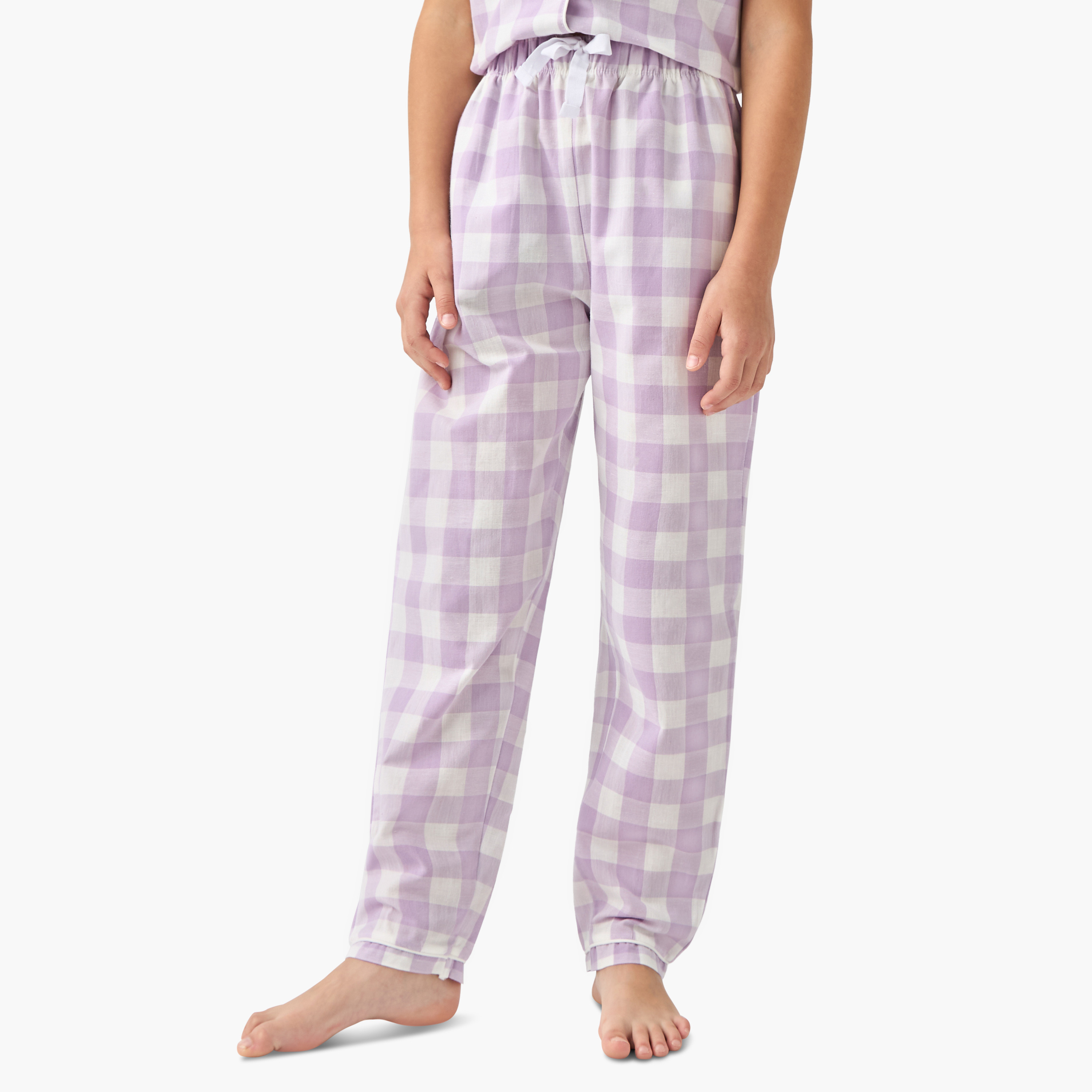 طقم بنطلون بيجاما وقميص كاروهات من ديزني-girls-clothing-nightwear-image-3