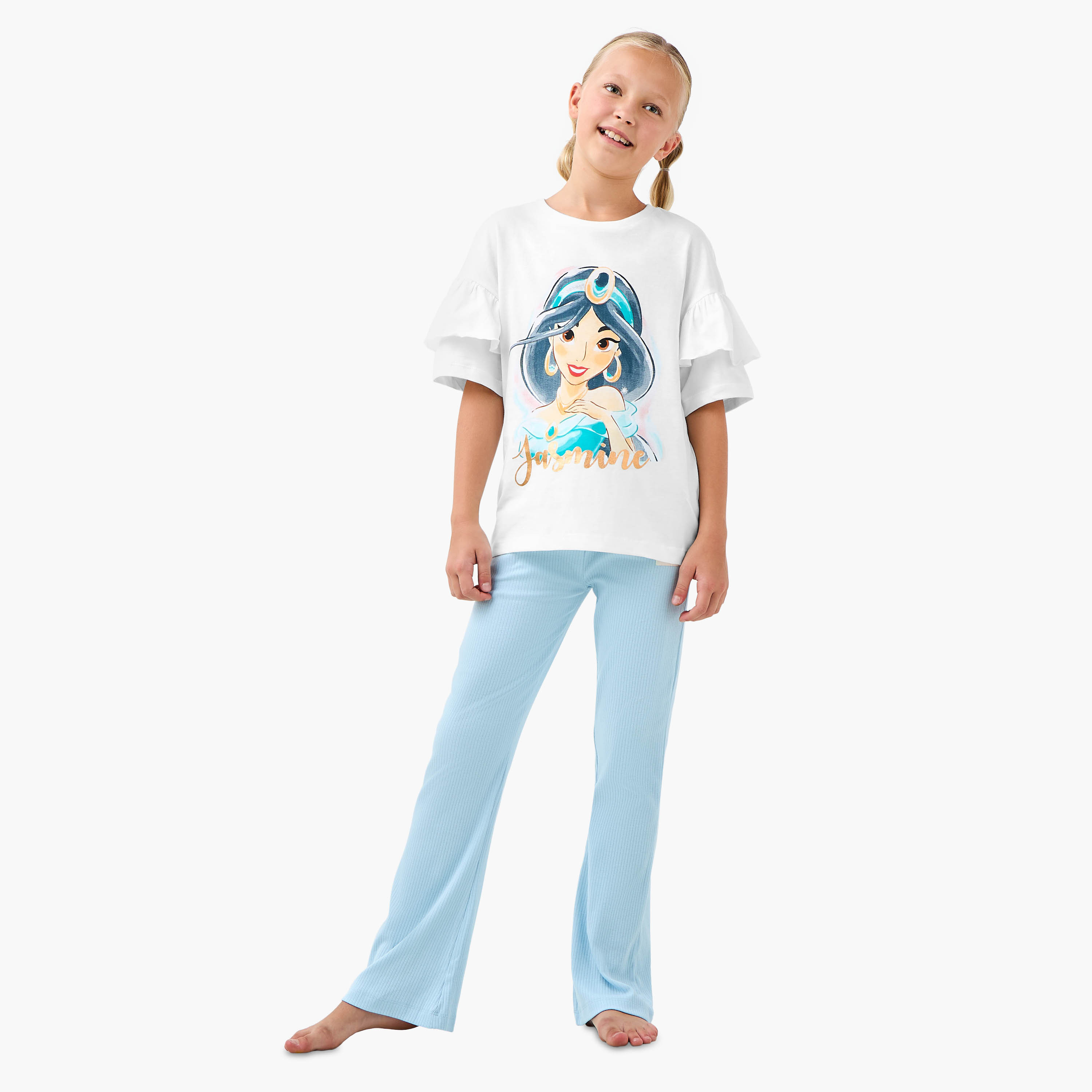 طقم بنطلون بيجاما وتيشيرت بطبعات من ديزني-girls-clothing-nightwear-image-1