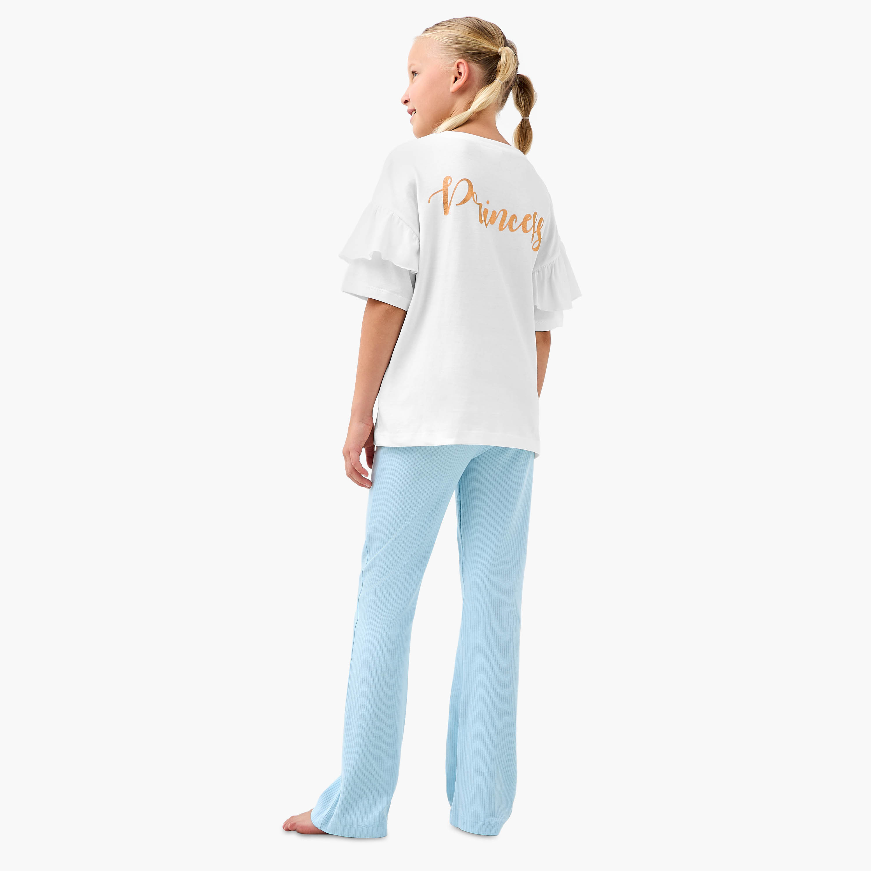 طقم بنطلون بيجاما وتيشيرت بطبعات من ديزني-girls-clothing-nightwear-image-4