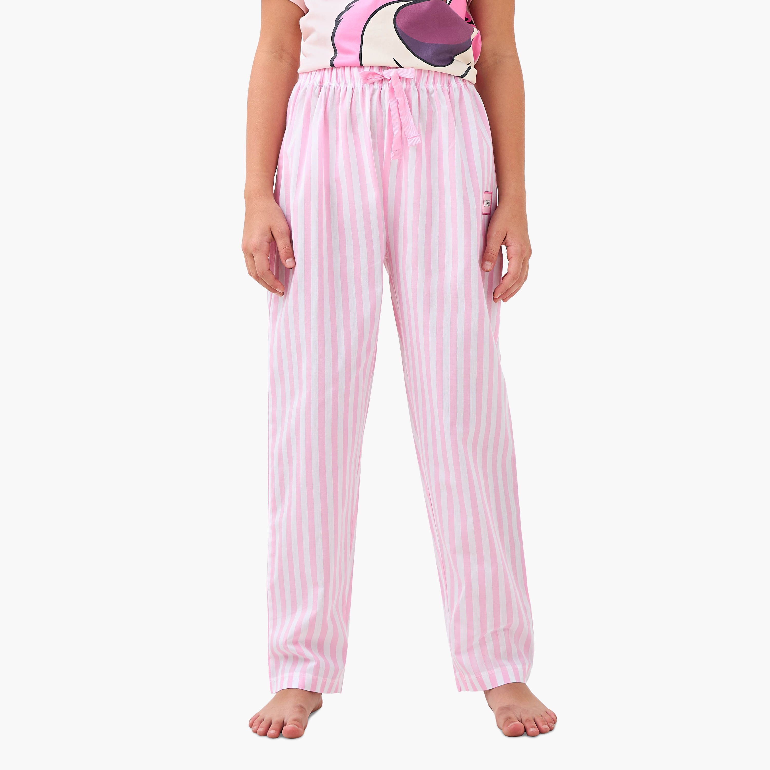 Disney Lotso Print T-shirt and Striped Pyjama Set-girls-clothing-nightwear-image-3