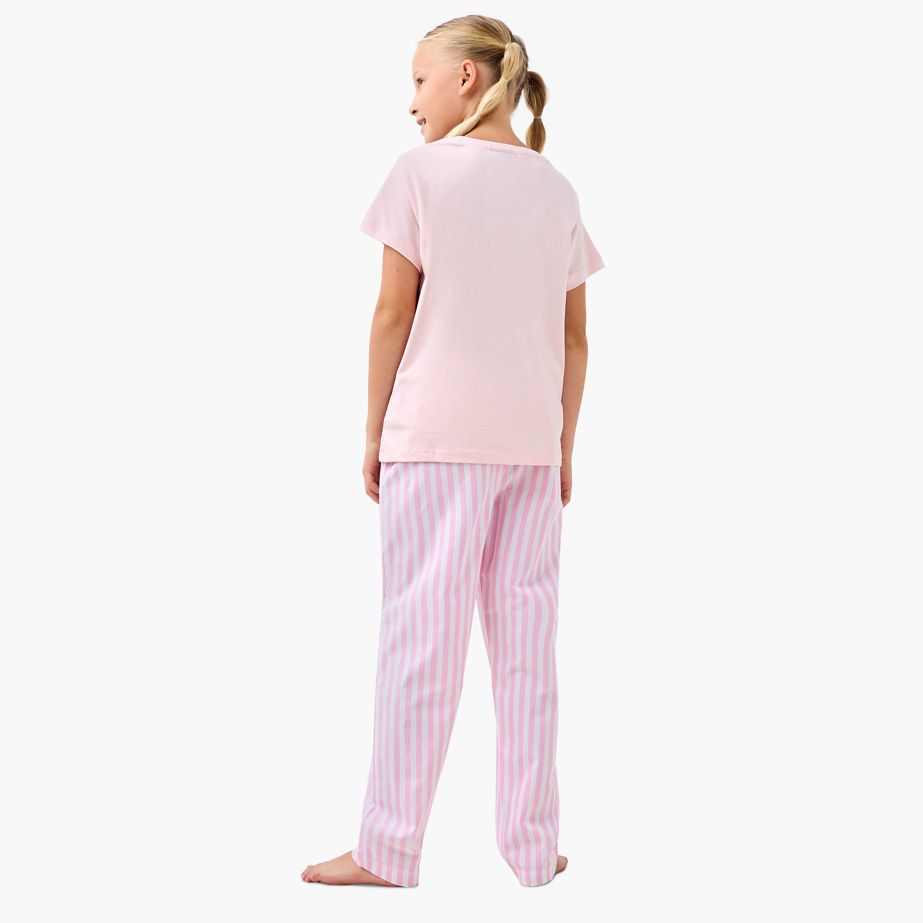Disney Lotso Print T-shirt and Striped Pyjama Set-girls-clothing-nightwear-image-4