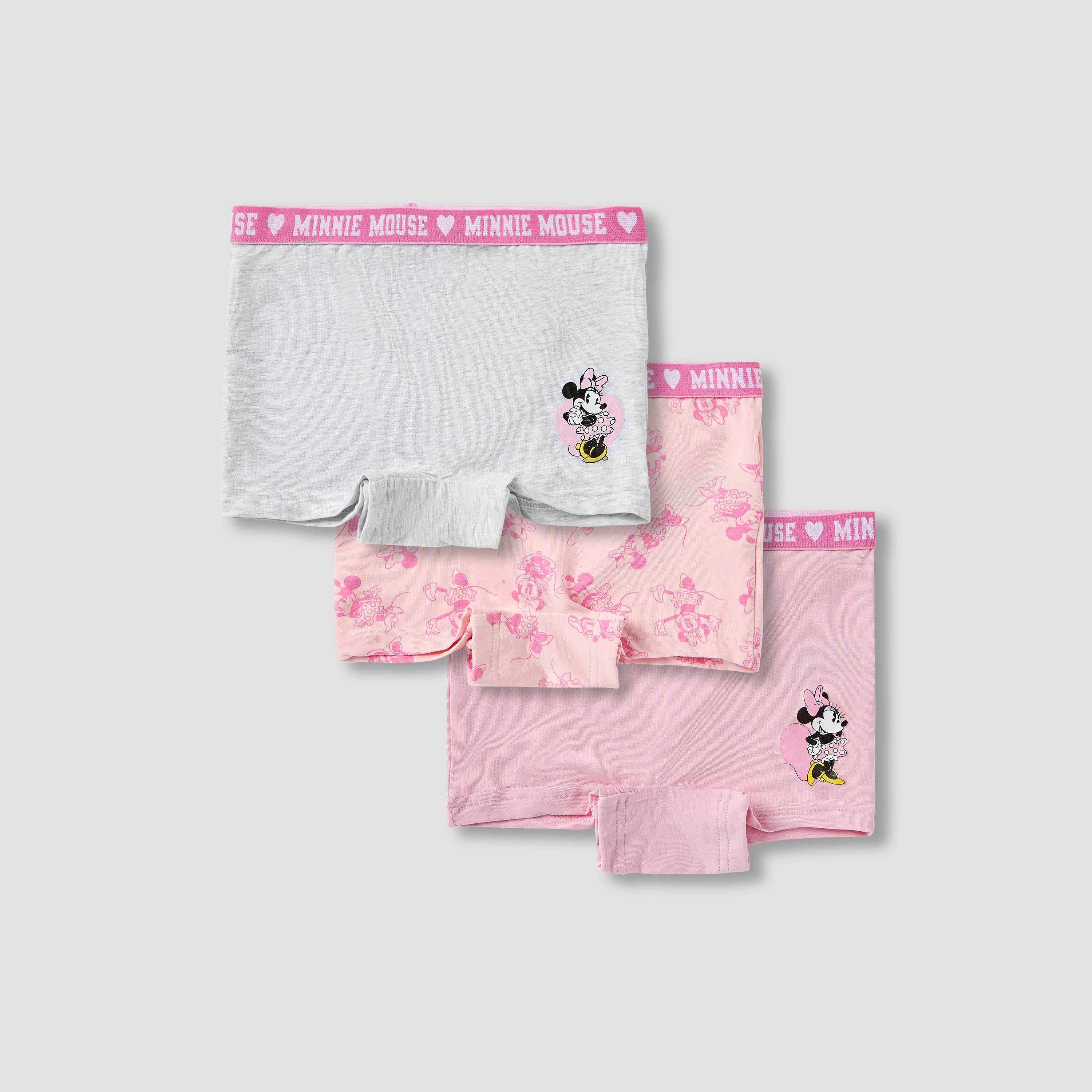 Minnie Mouse Print Boxer Briefs - Set of 3-girls-clothing-innerwear-panties-image-1