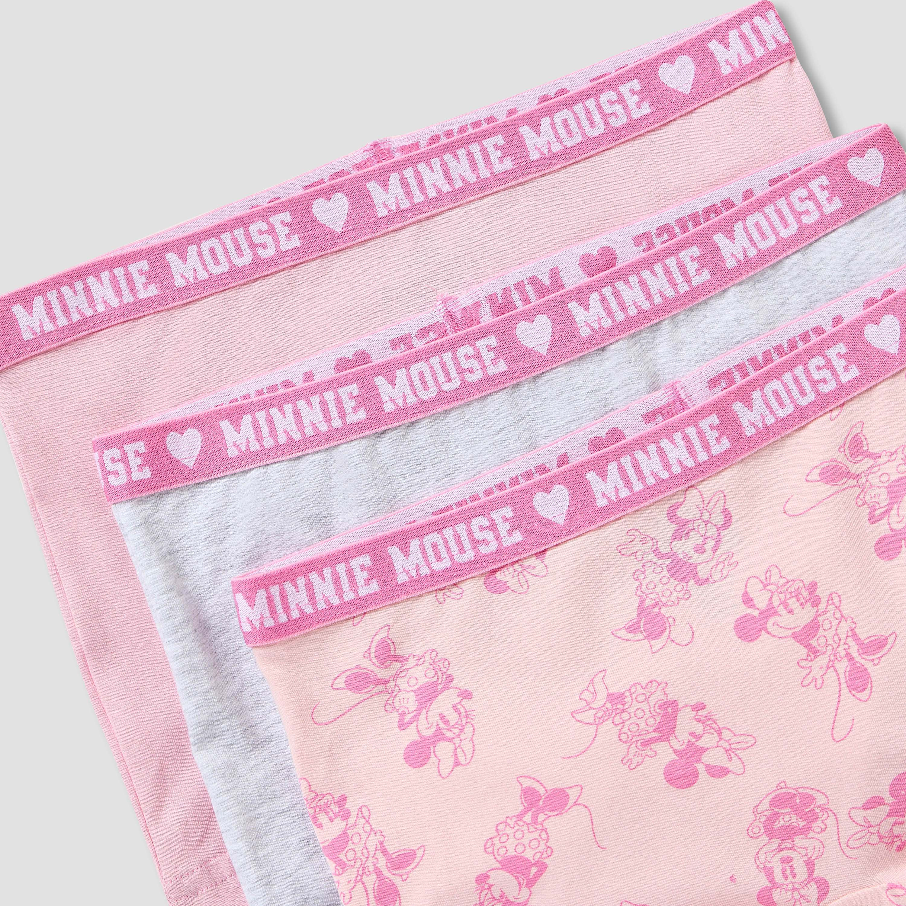 Minnie Mouse Print Boxer Briefs - Set of 3-girls-clothing-innerwear-panties-image-5