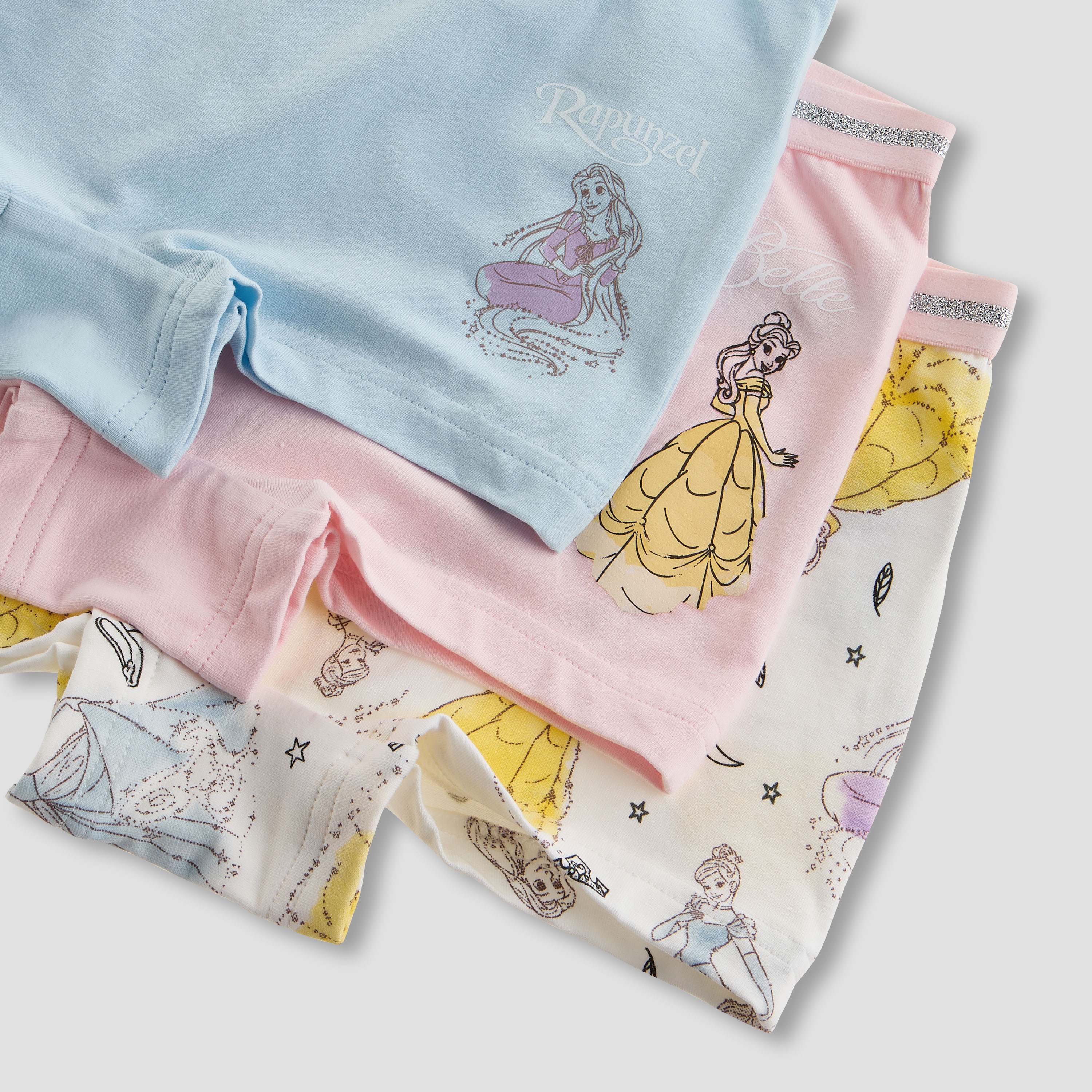 Pack of 3 Disney Cotton Boxers with Princess Print-girls-clothing-innerwear-panties-image-6