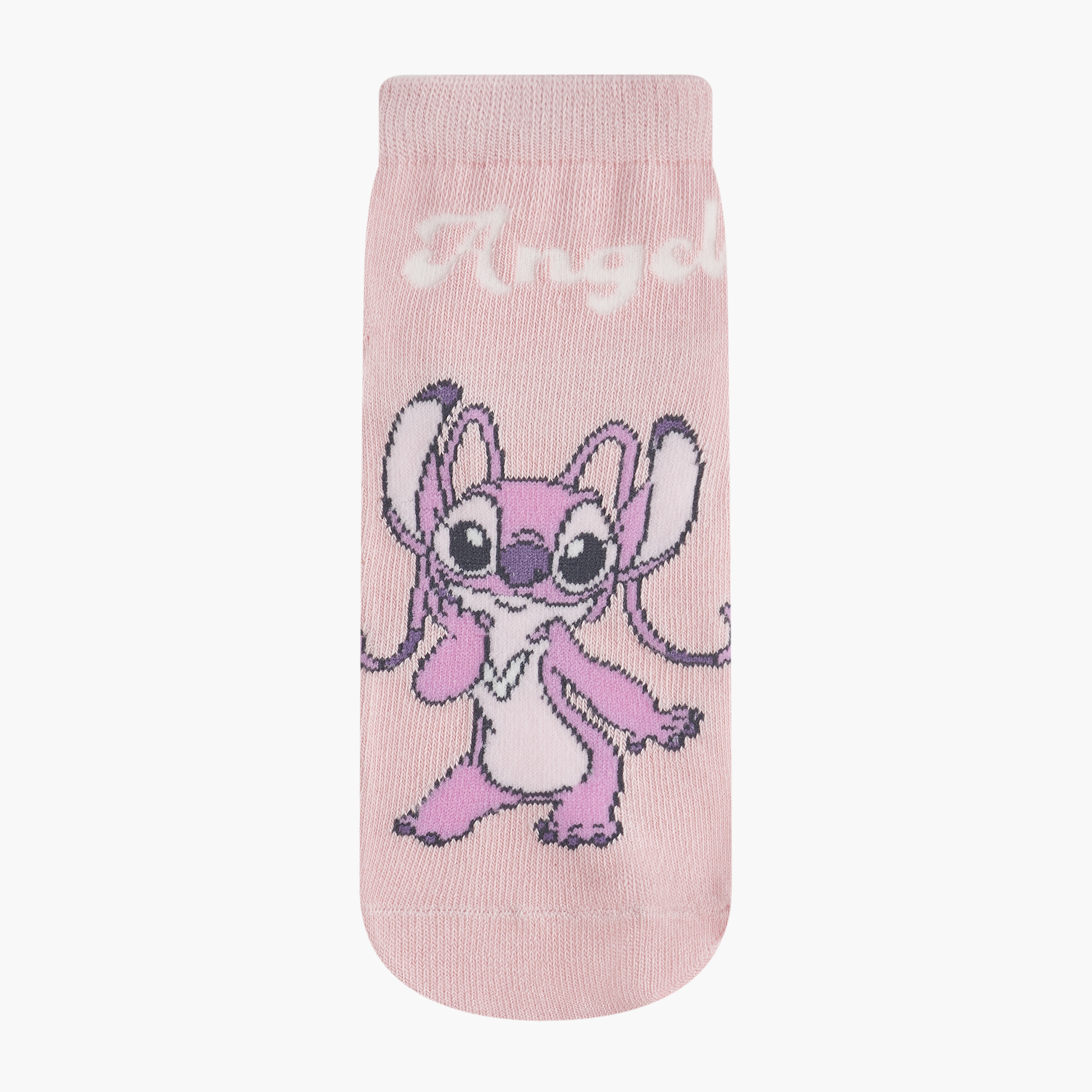 طقم جوارب بطول الكاحل 3 أزواج بطبعات ستيتش آند أنجل من ديزني-girls-accessories-socks-image-2