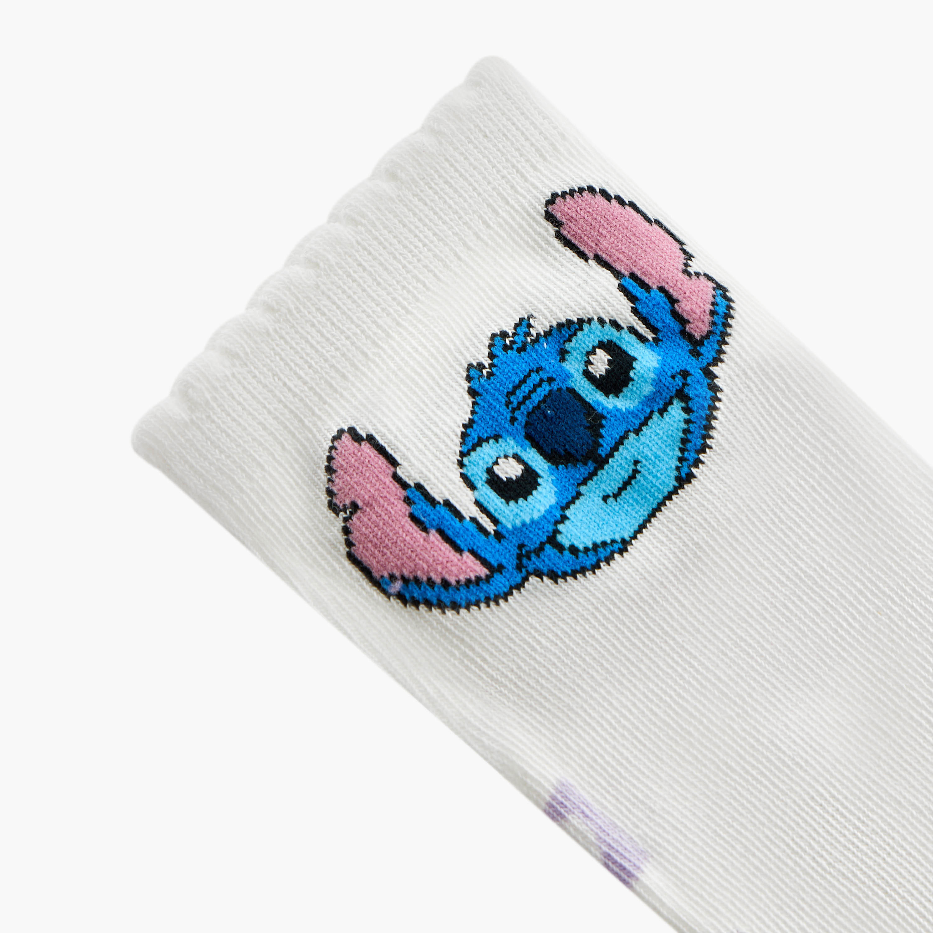 Disney Stitch and Angel Print Ankle Length Socks - Set of 3-girls-accessories-socks-image-3