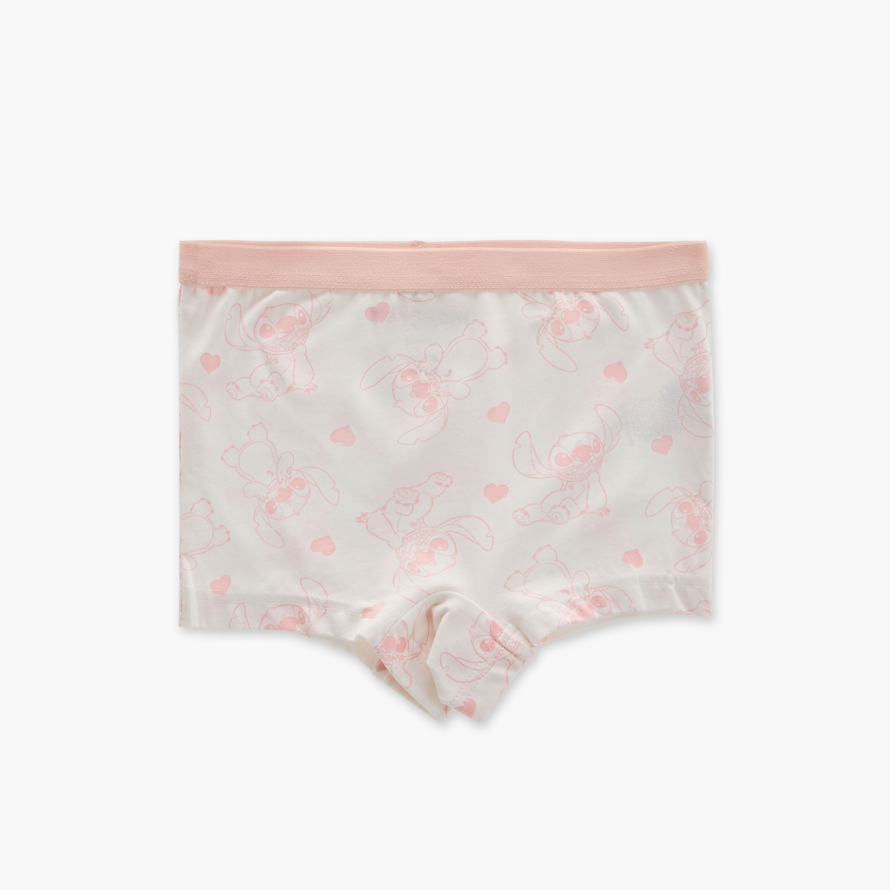 Disney Angel and Stitch Print Boxer Briefs with Elasticated Waistband - Set of 3-girls-clothing-innerwear-panties-image-2