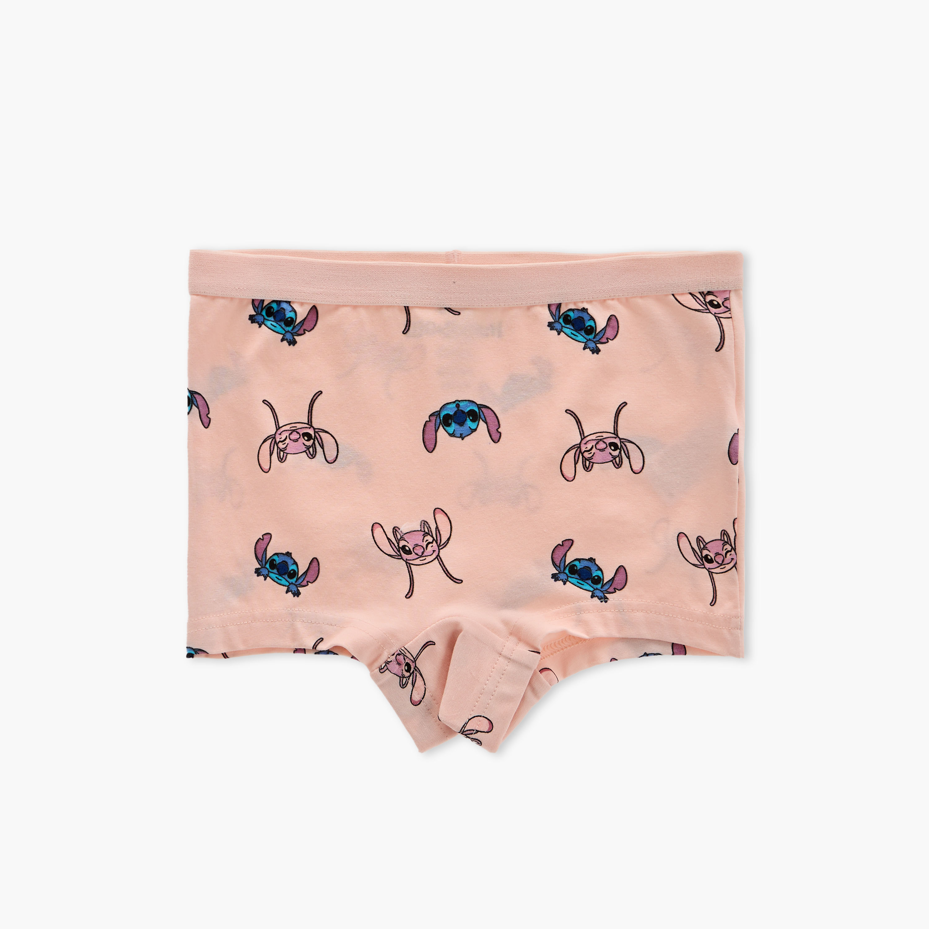 Disney Angel and Stitch Print Boxer Briefs with Elasticated Waistband - Set of 3-girls-clothing-innerwear-panties-image-3