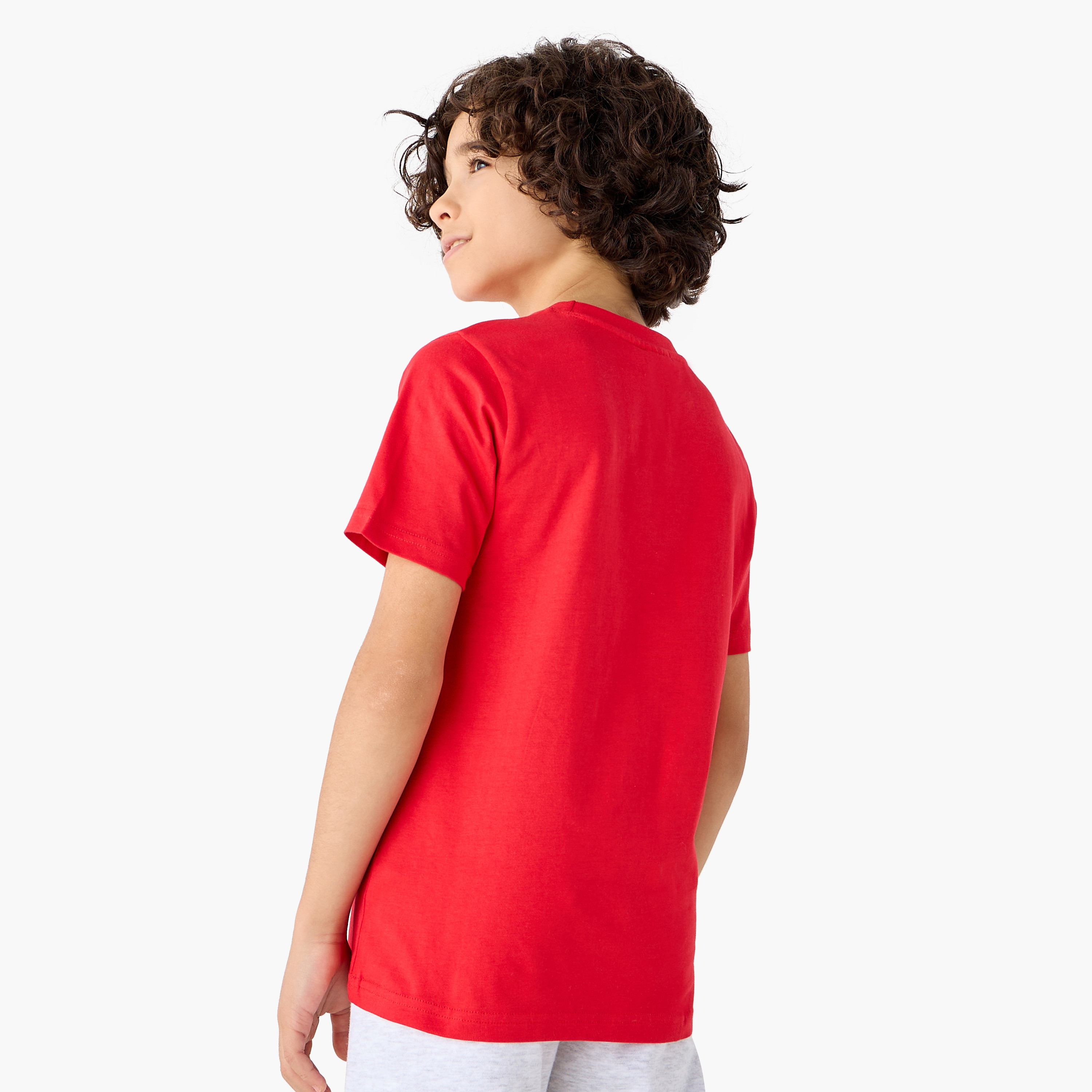 Juniors Kuwait National Day Print Crew Neck T-shirt with Short Sleeves-boys-clothing-tshirtsandpolos-image-3