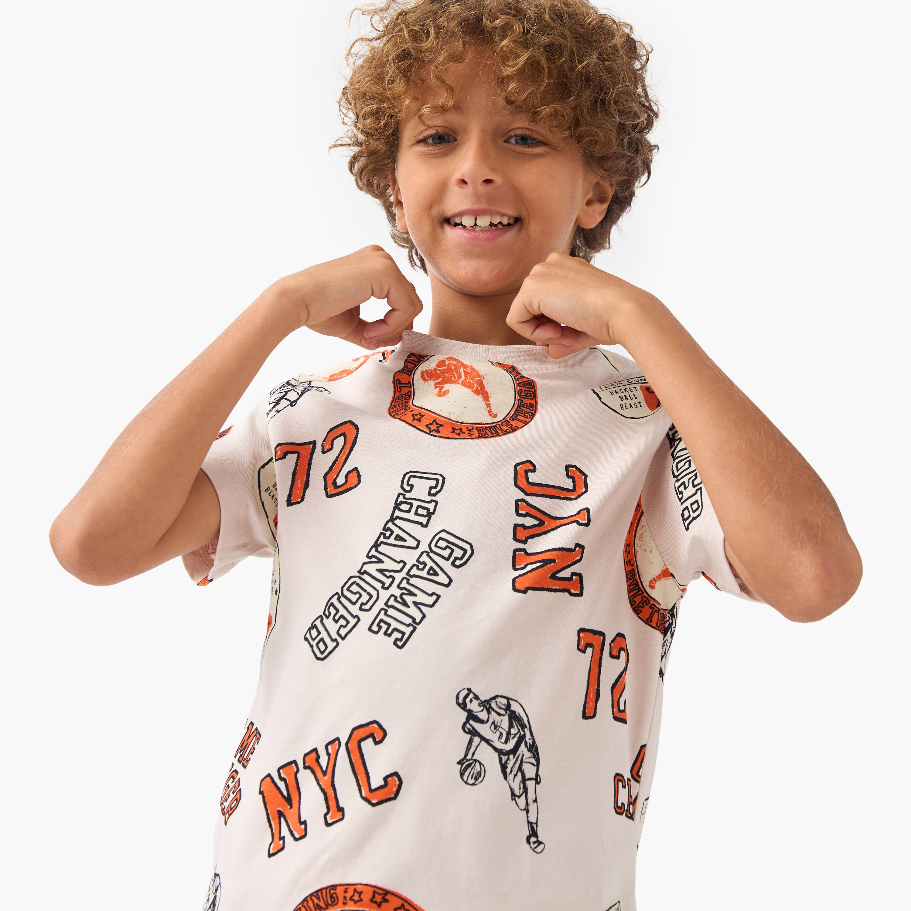 Juniors All-Over Print T-shirt with Crew Neck and Short Sleeves-boys-clothing-tshirtsandpolos-image-4