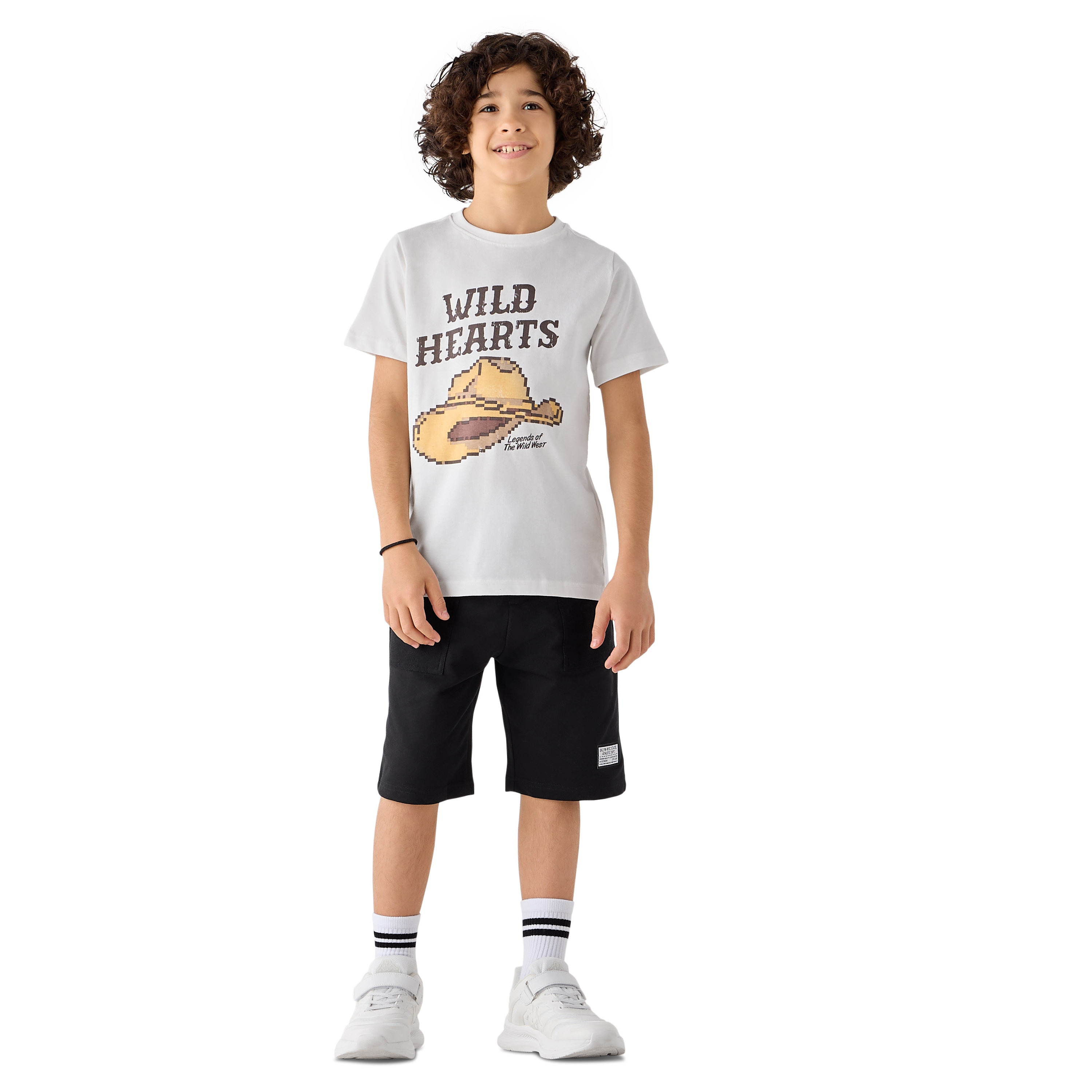 Juniors Graphic Print Crew Neck T-shirt with Short Sleeves-boys-clothing-tshirtsandpolos-image-2