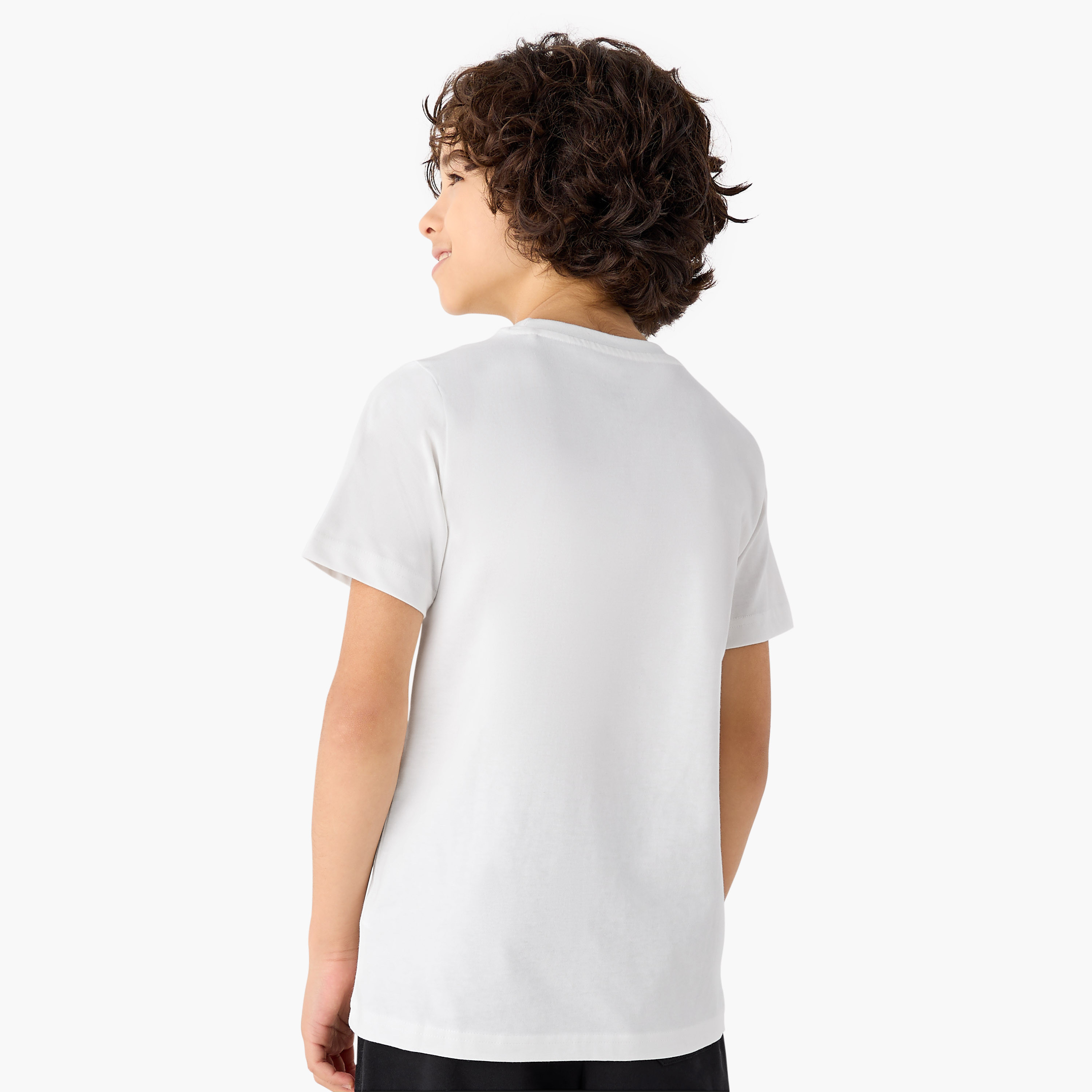 Juniors Graphic Print Crew Neck T-shirt with Short Sleeves-boys-clothing-tshirtsandpolos-image-3