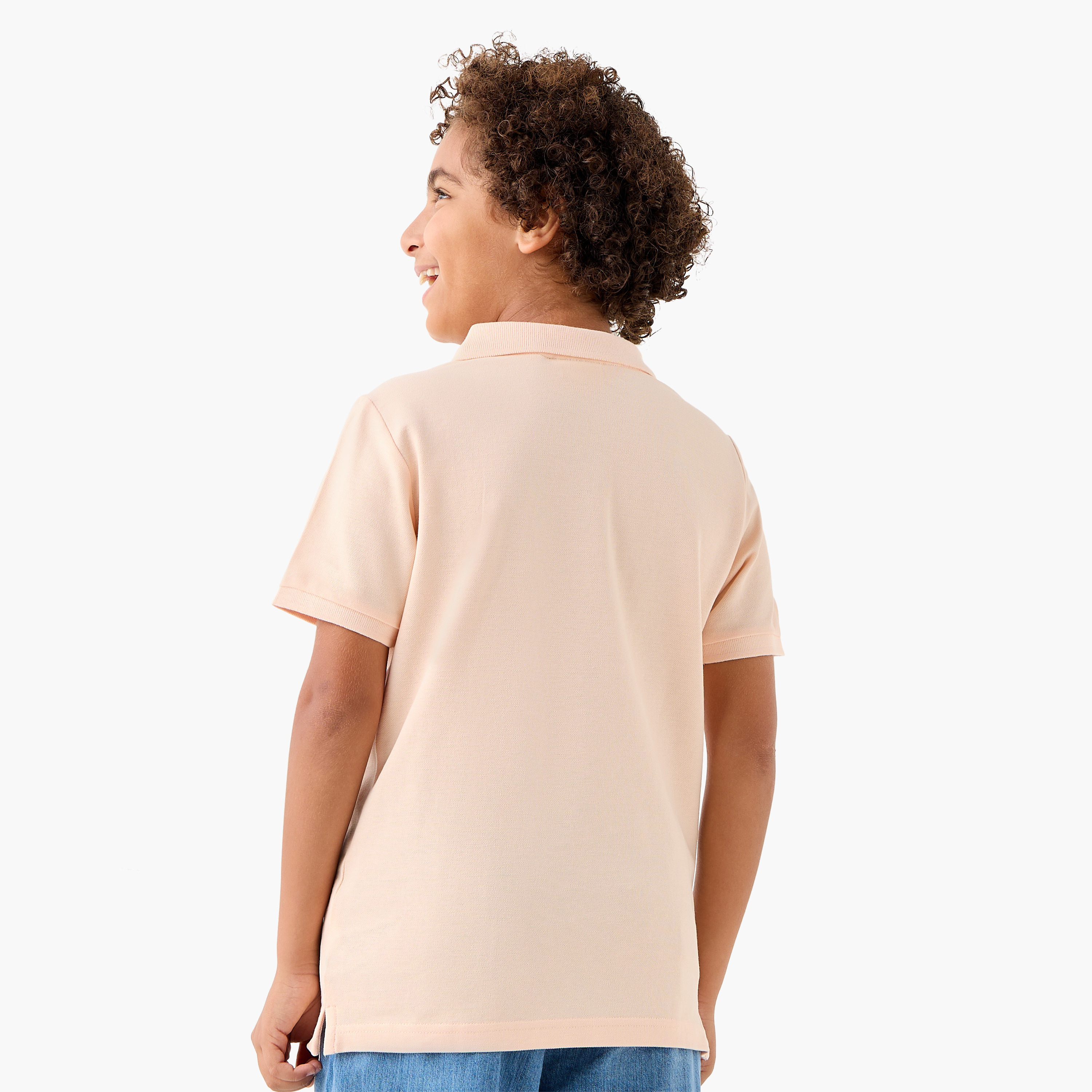 تيشيرت بولو سادة بأكمام قصيرة وأزرار إغلاق من جونيورز-boys-clothing-tshirtsandpolos-image-3