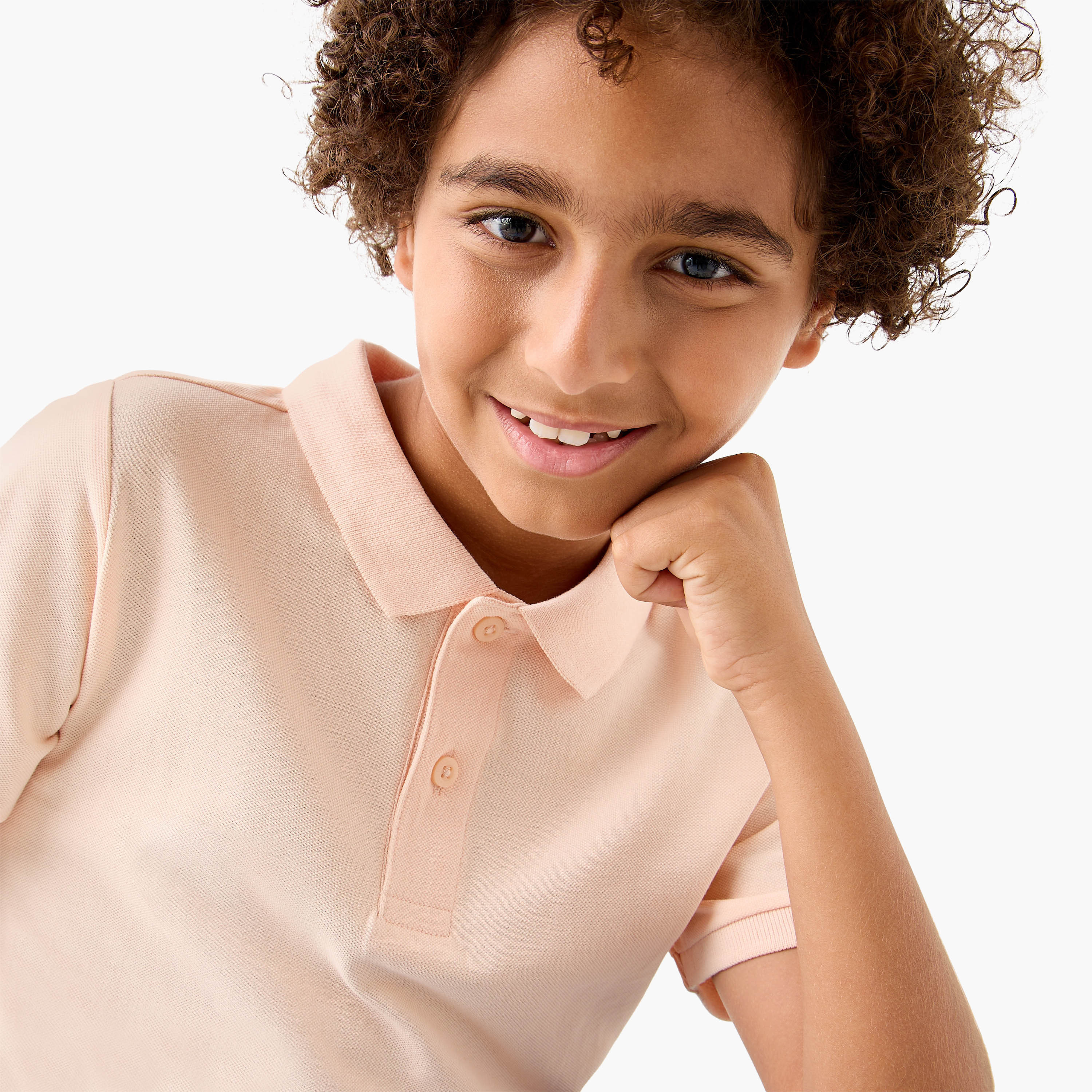 تيشيرت بولو سادة بأكمام قصيرة وأزرار إغلاق من جونيورز-boys-clothing-tshirtsandpolos-image-4