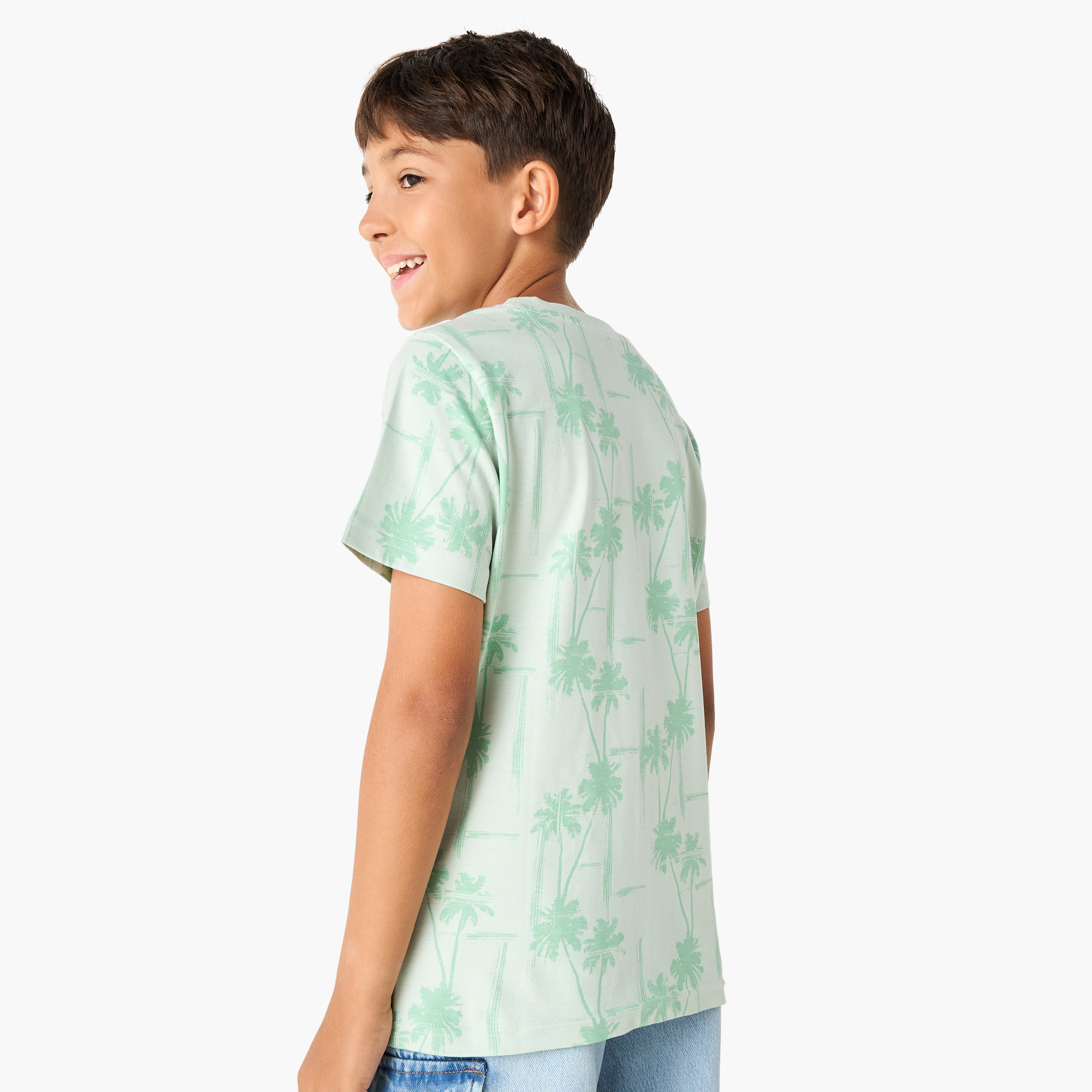 تيشيرت بياقة ضيقة وطبعات وأكمام قصيرة من جونيورز-boys-clothing-tshirtsandpolos-image-3