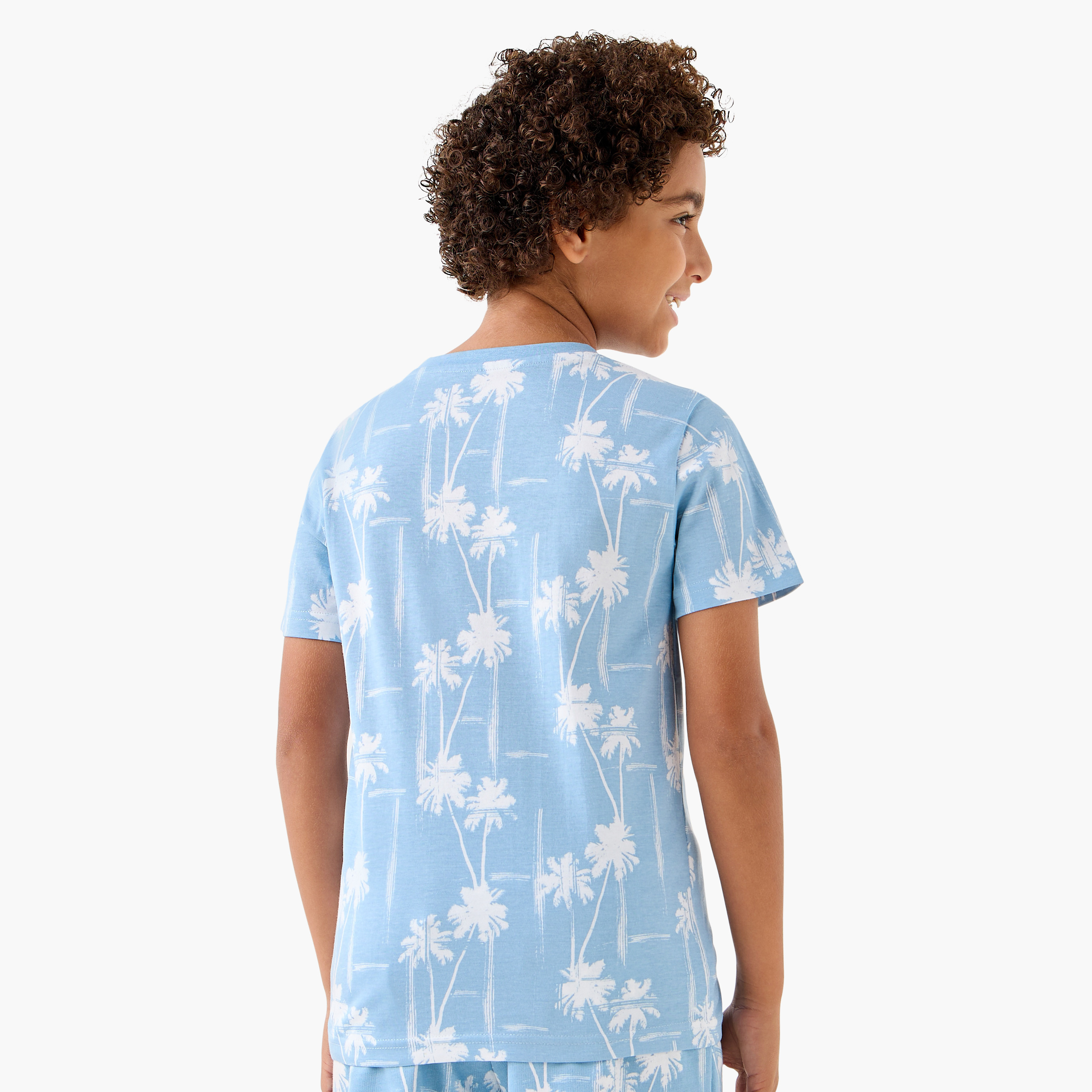تيشيرت بياقة ضيقة وطبعات وأكمام قصيرة من جونيورز-boys-clothing-tshirtsandpolos-image-3