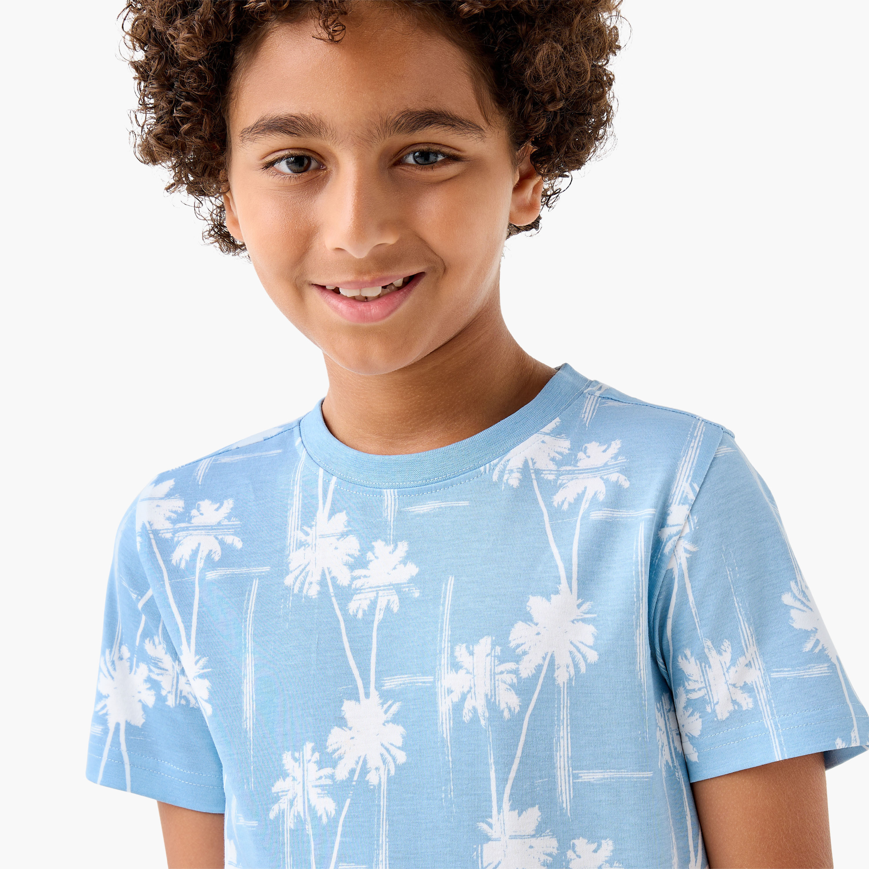 تيشيرت بياقة ضيقة وطبعات وأكمام قصيرة من جونيورز-boys-clothing-tshirtsandpolos-image-4