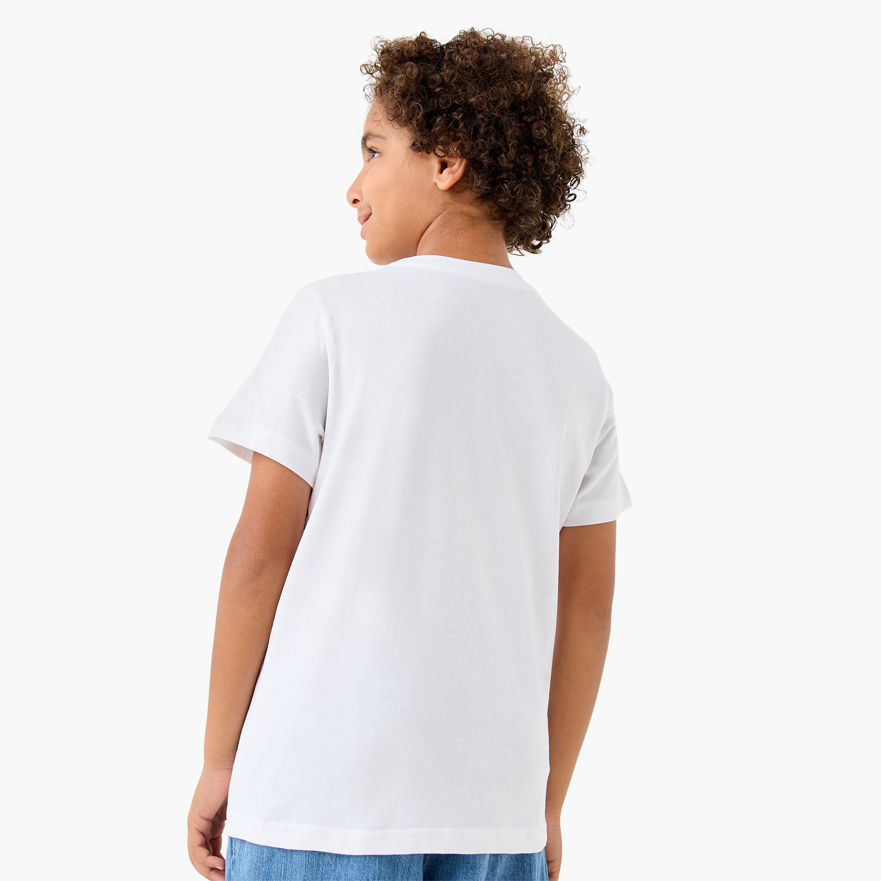 Juniors Graphic Print T-shirt with Short Sleeves-boys-clothing-tshirtsandpolos-image-3