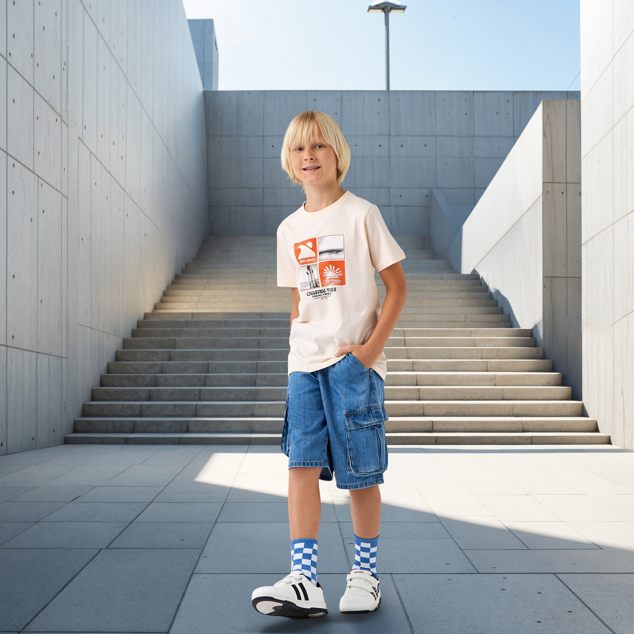 Juniors Graphic Print T-shirt with Short Sleeves-boys-clothing-tshirtsandpolos-image-2