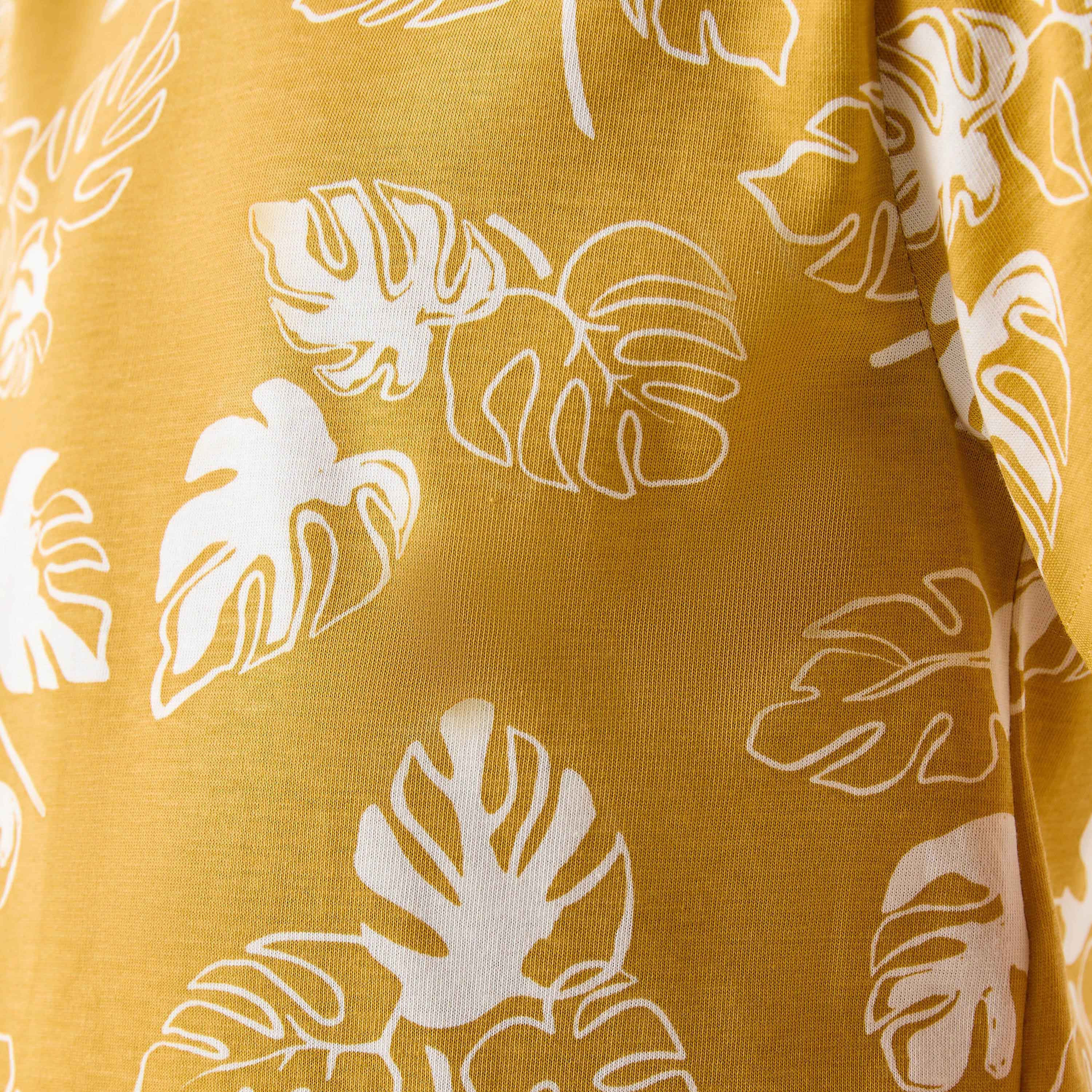 Juniors All-Over Leaf Print T-shirt with Short Sleeves-boys-clothing-tshirtsandpolos-image-5
