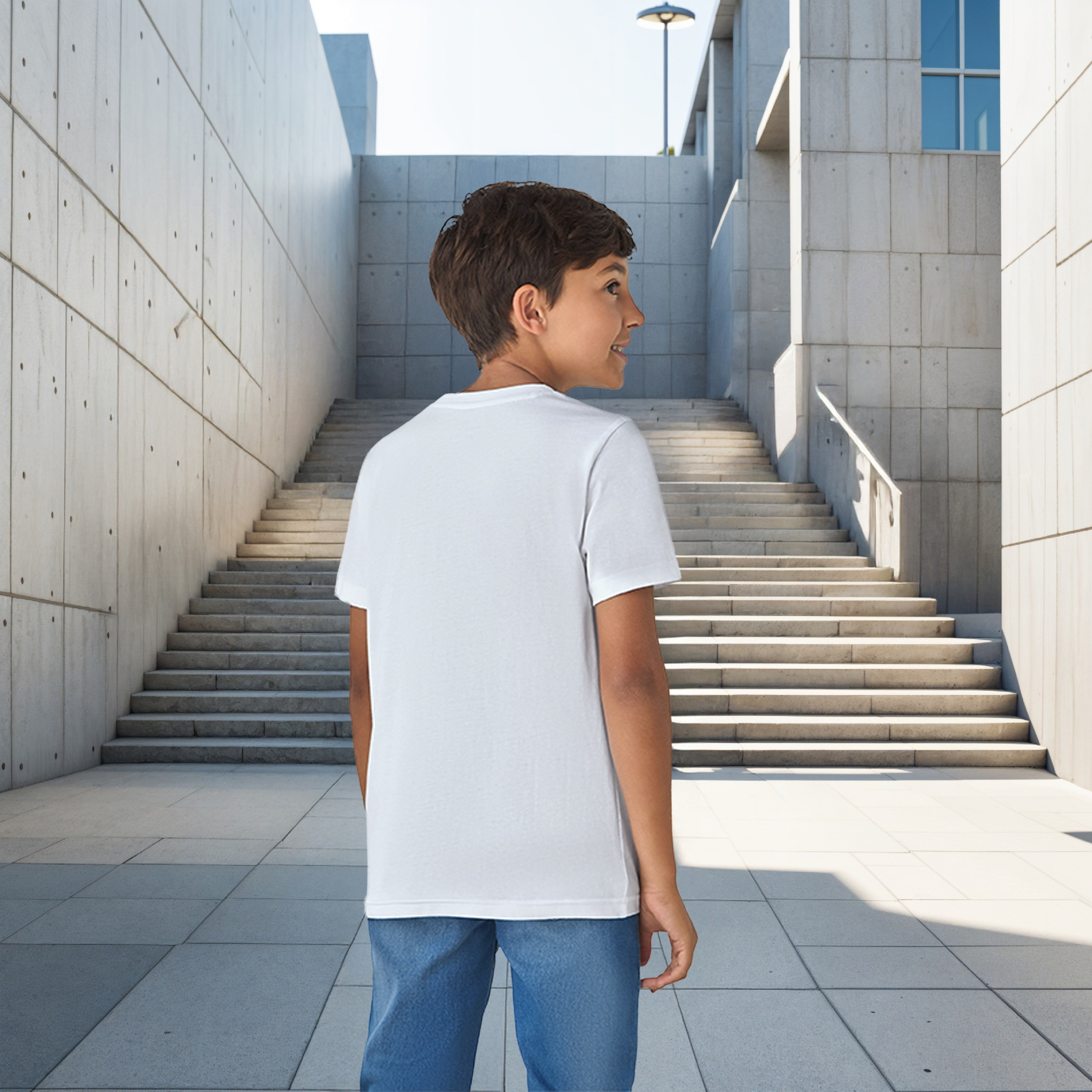 تيشيرت بياقة ضيقة وأكمام قصيرة وطبعات جرافيك من جونيورز-boys-clothing-tshirtsandpolos-image-3