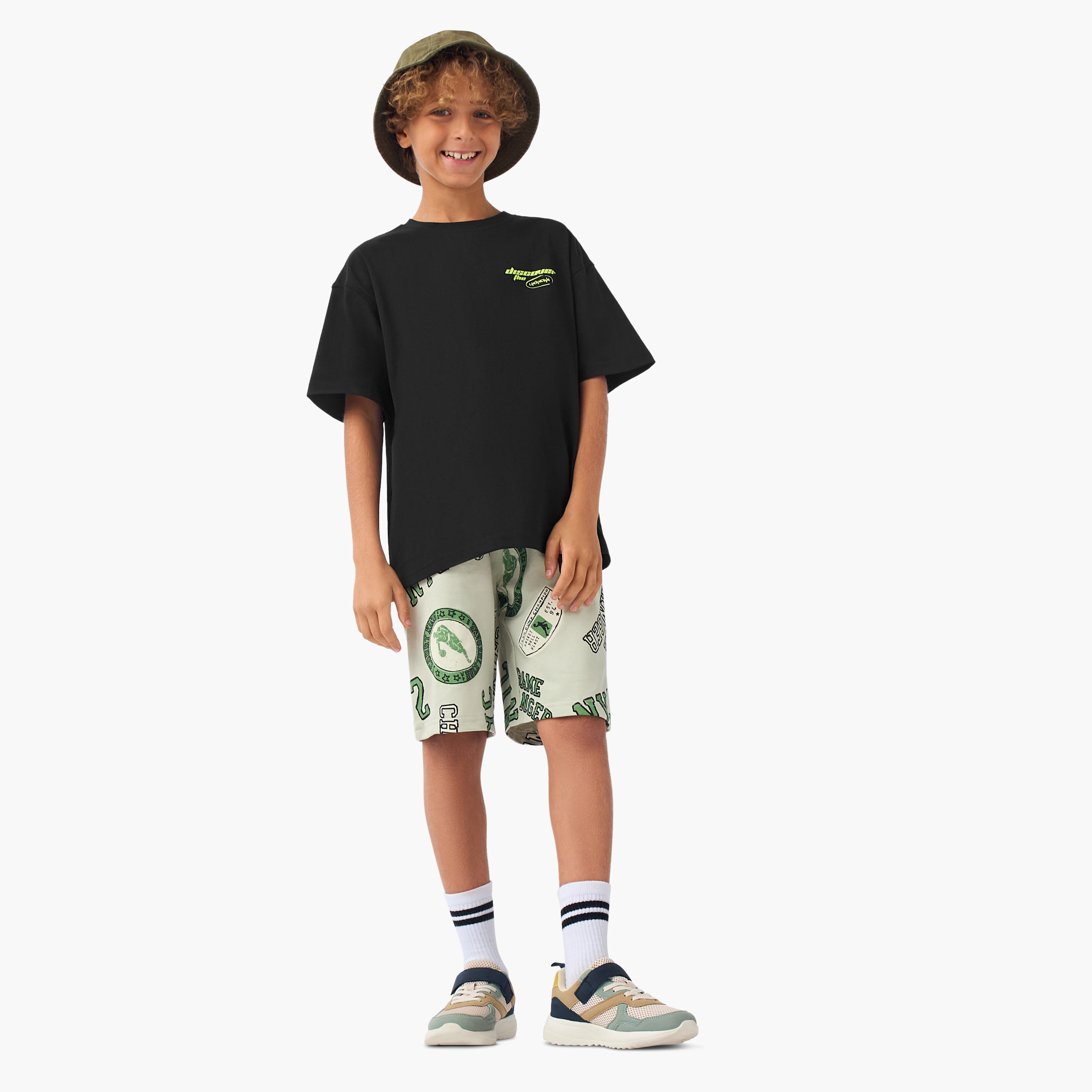 Juniors Basketball Print Shorts with Drawstring Closure and Pockets-boys-clothing-bottoms-shorts-image-2